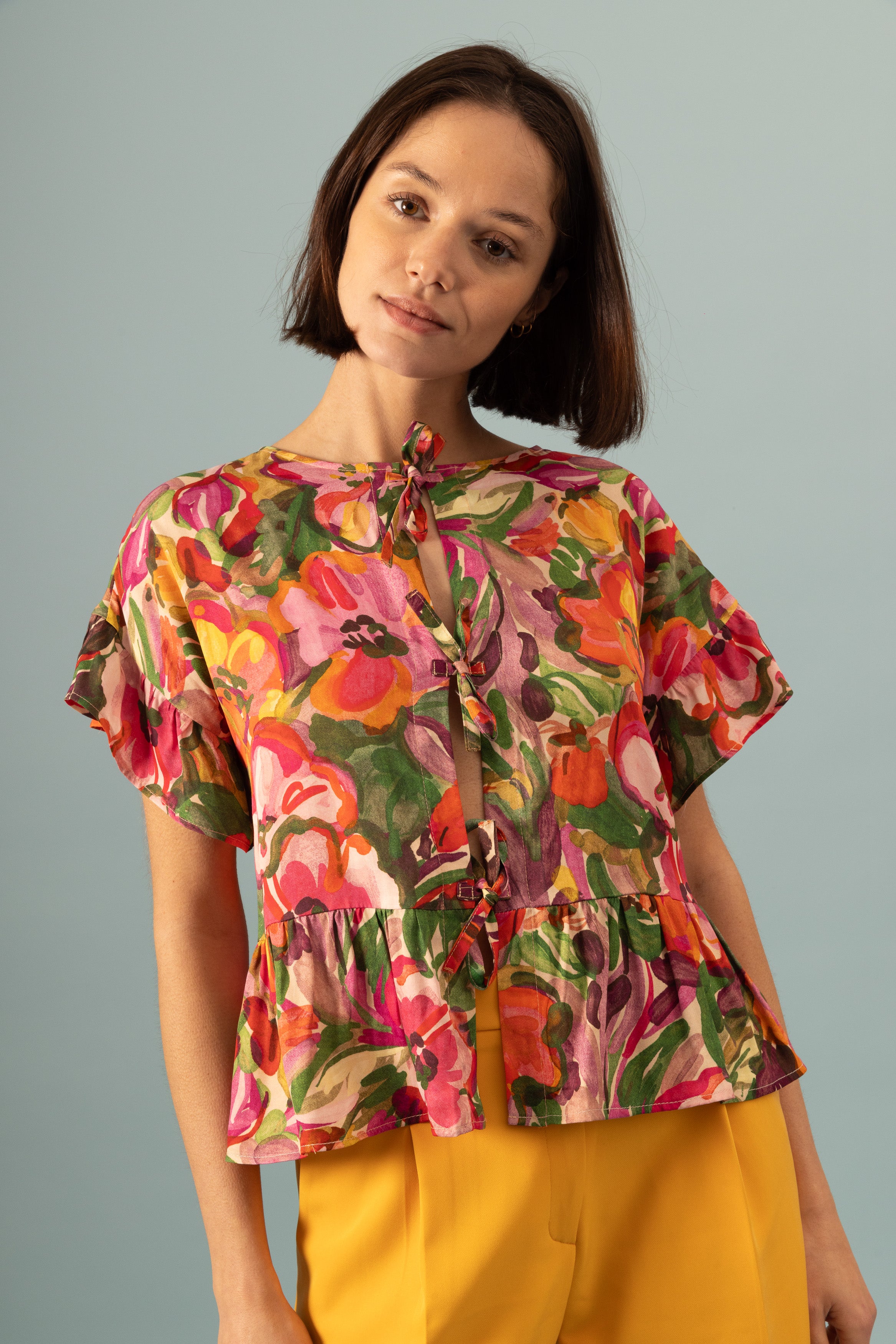 Blouse Ă lacets Capucine