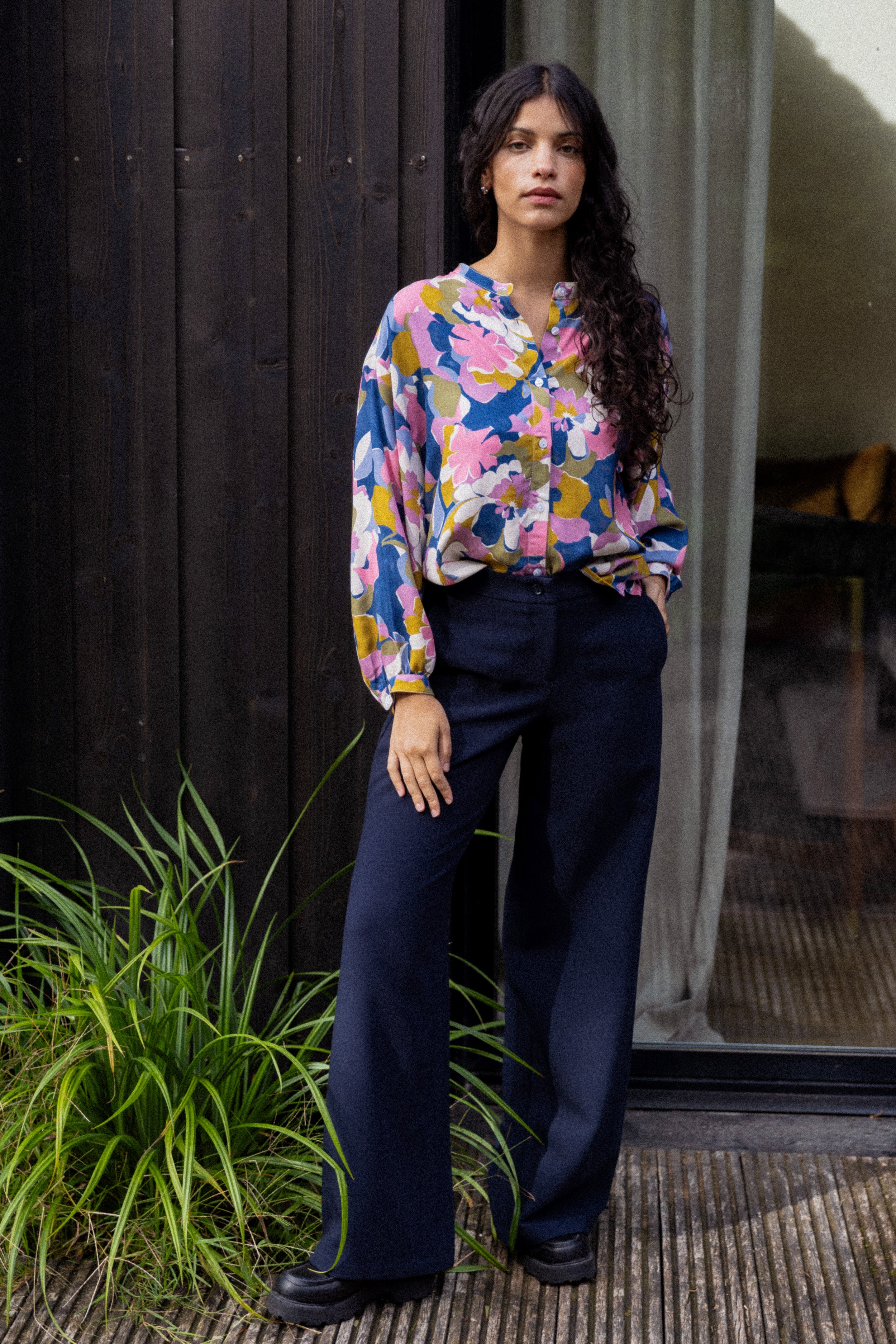 Blouse col mao Rosalie