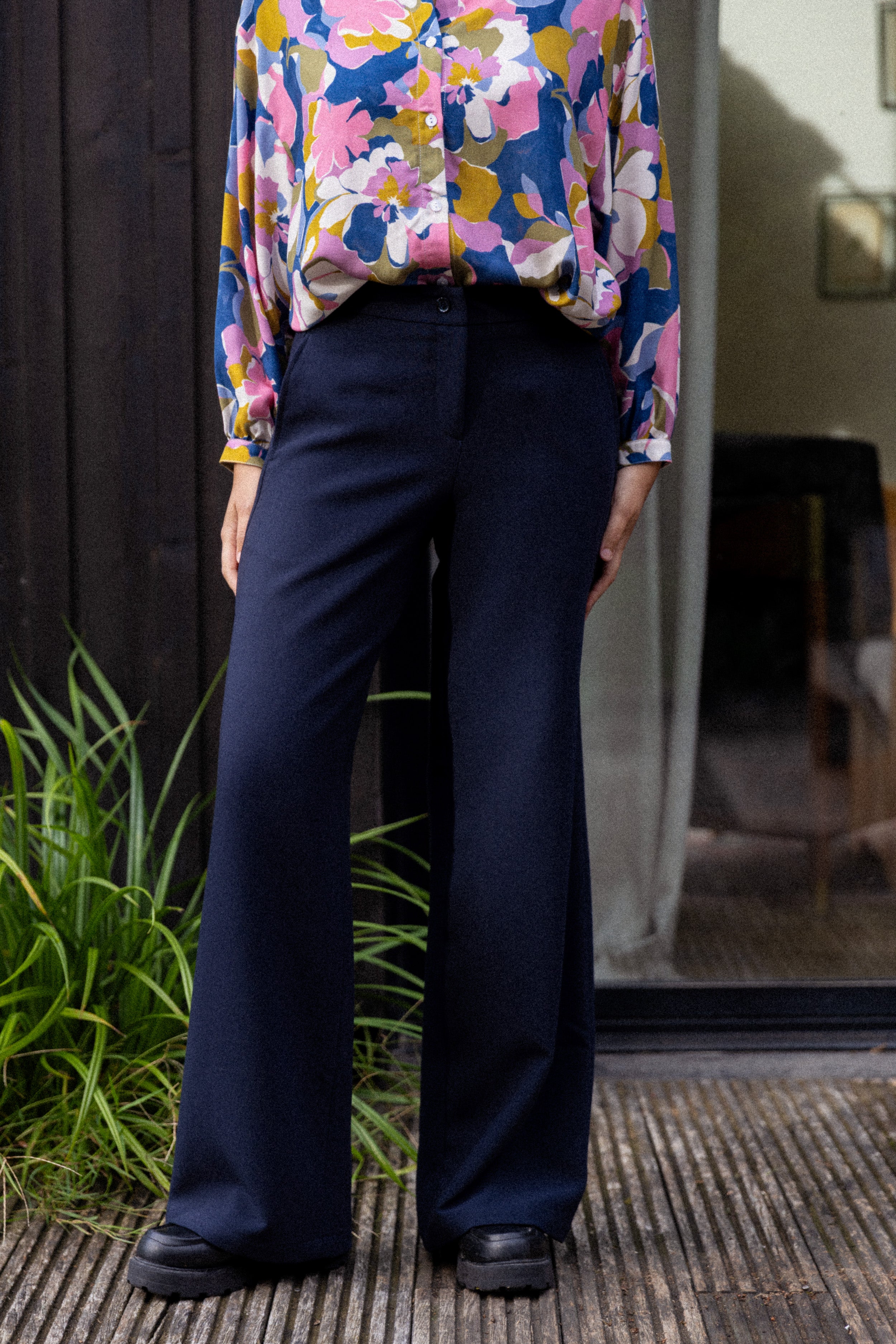 Pantalon ample marine