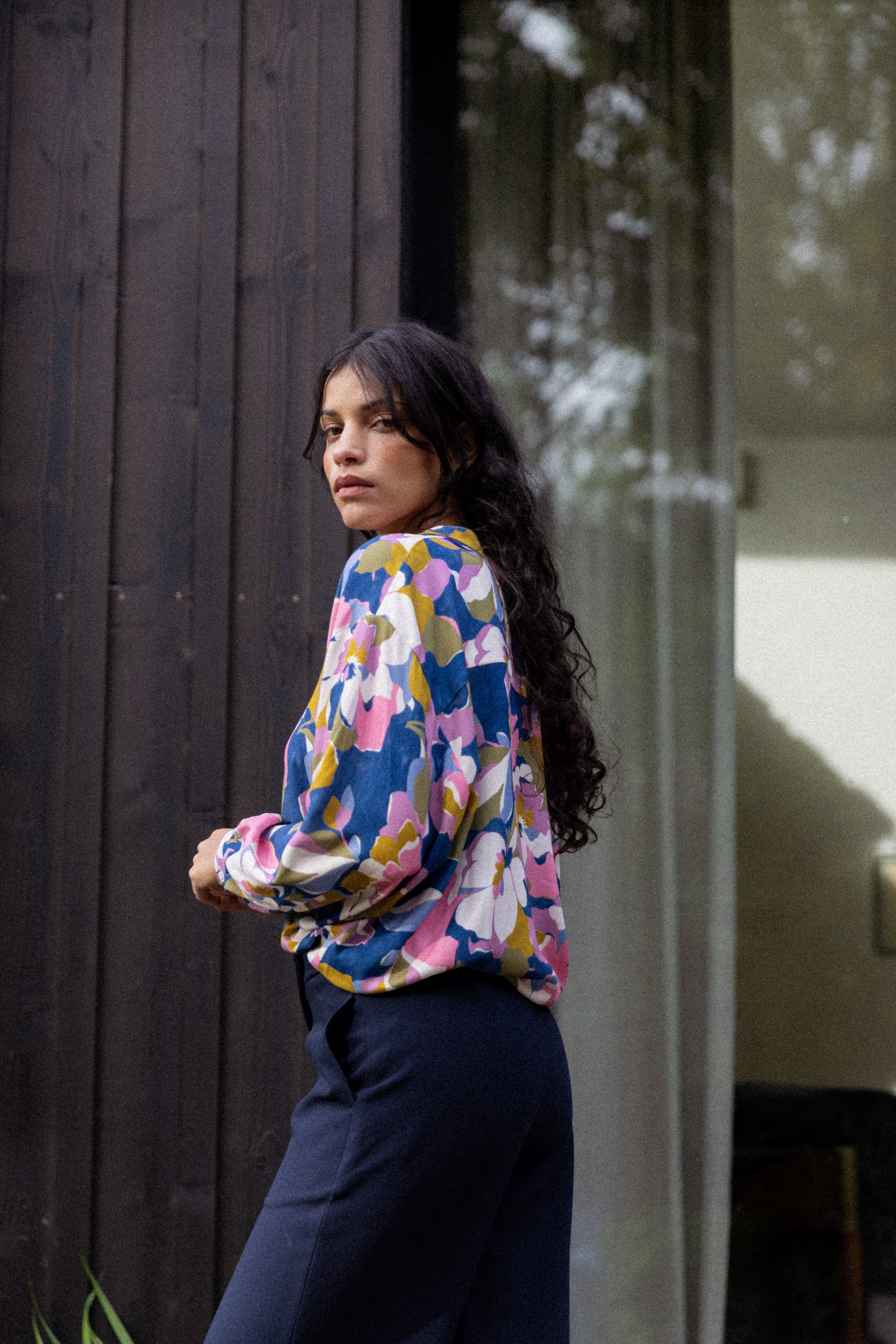 Pantalon ample marine