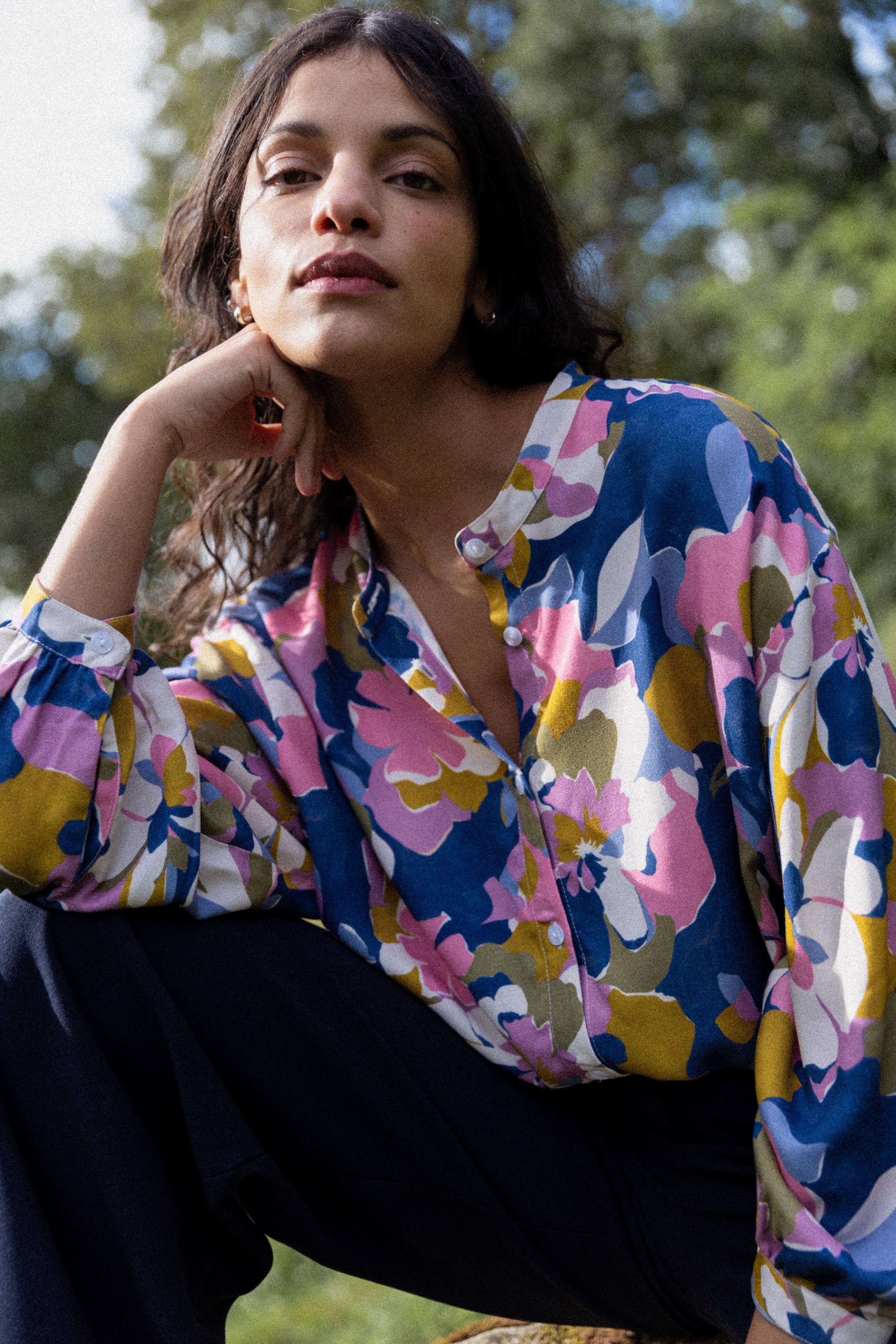 Blouse col mao Rosalie