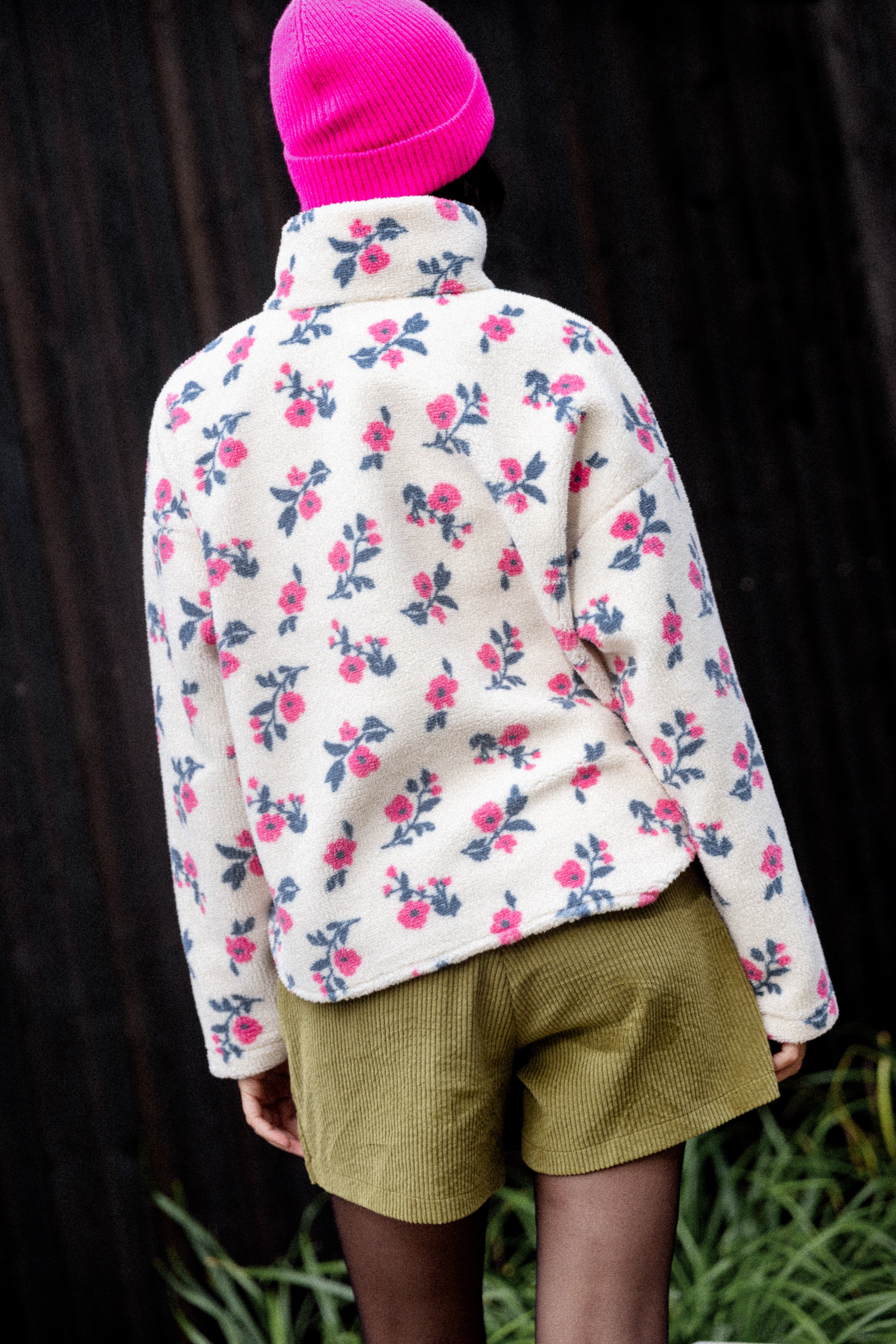 Jupe short velours olive