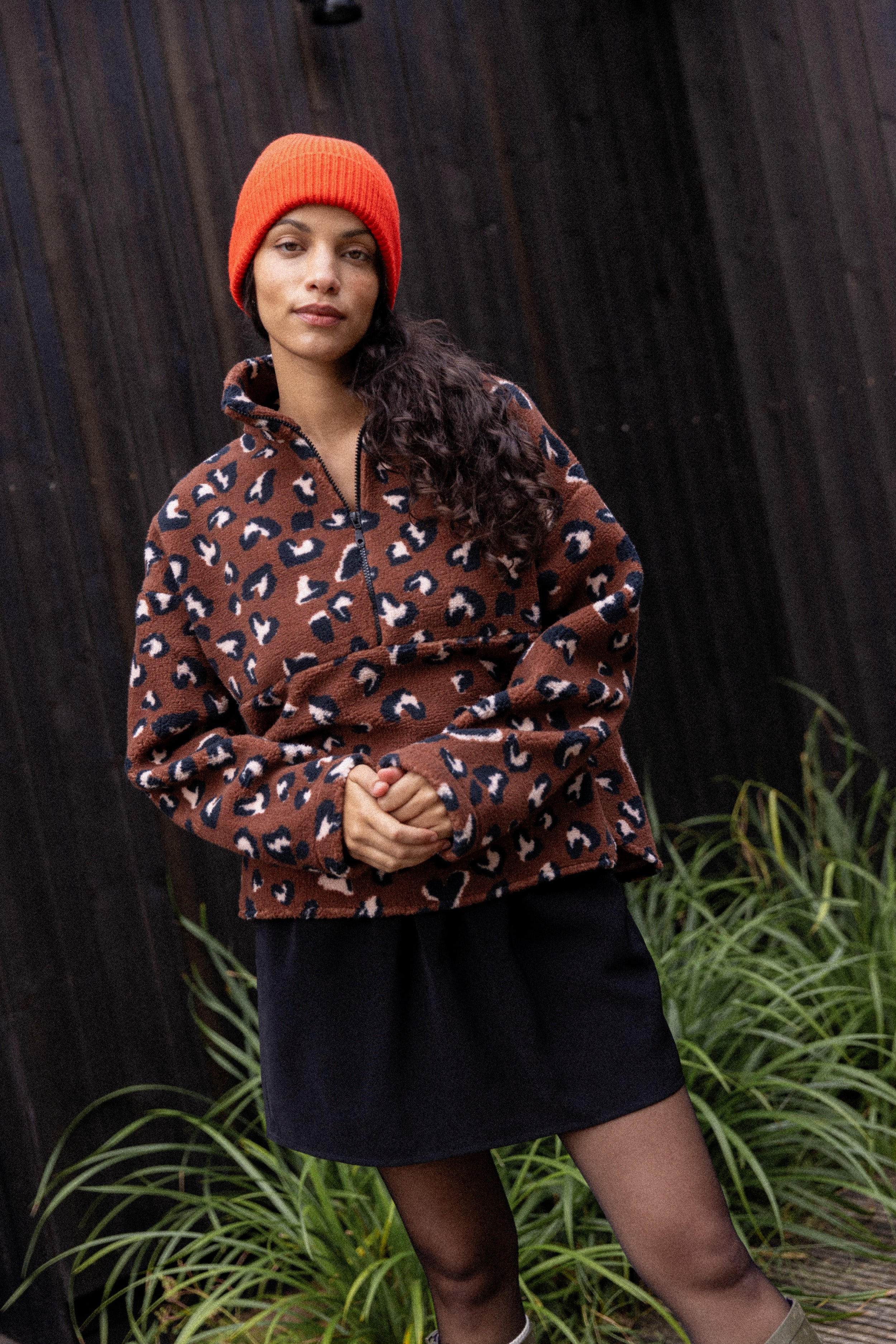 Petite à poches Alexandra charbon