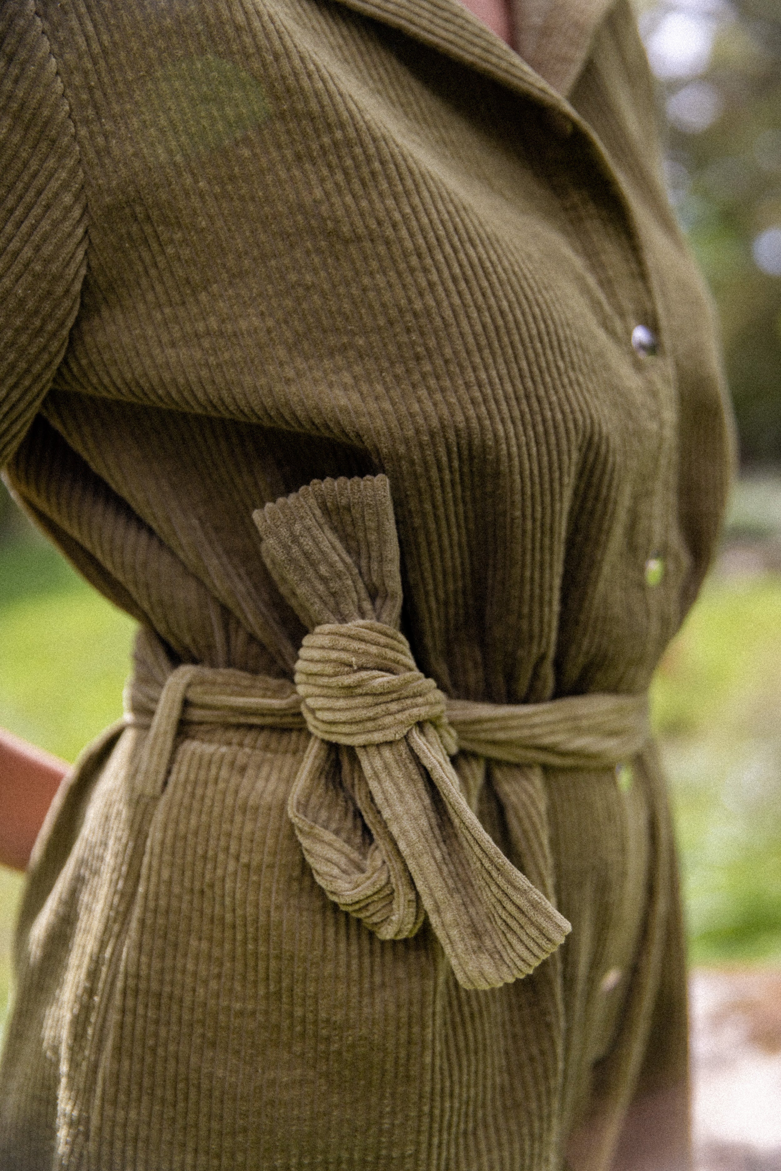 Combinaison velours olive