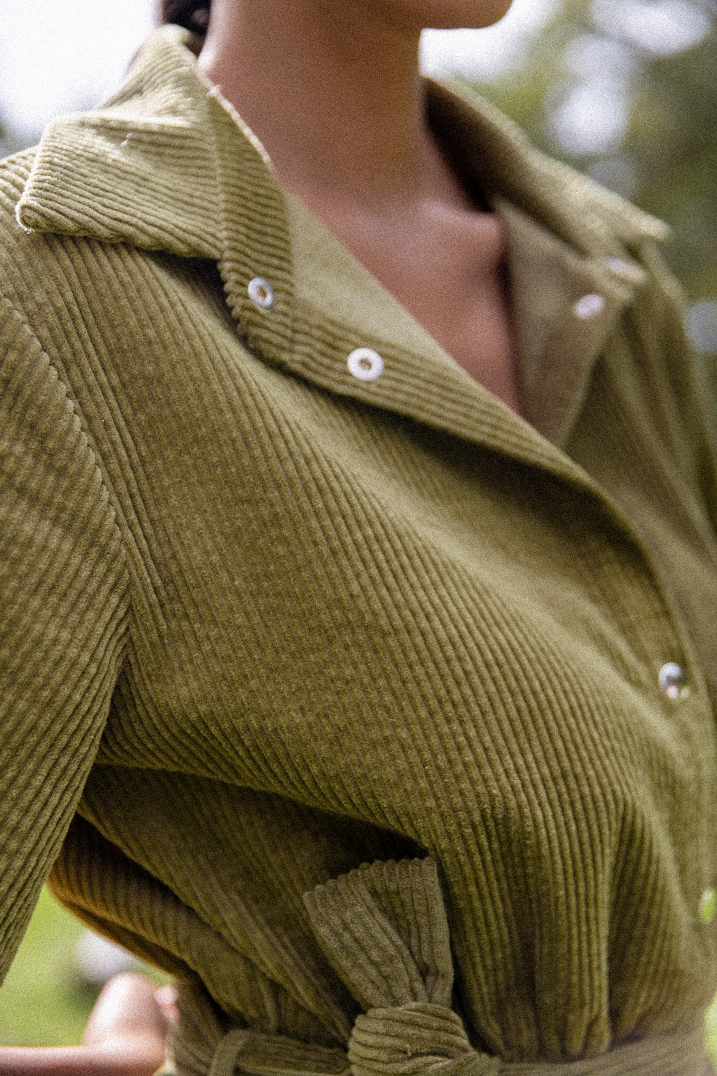 Combinaison velours olive