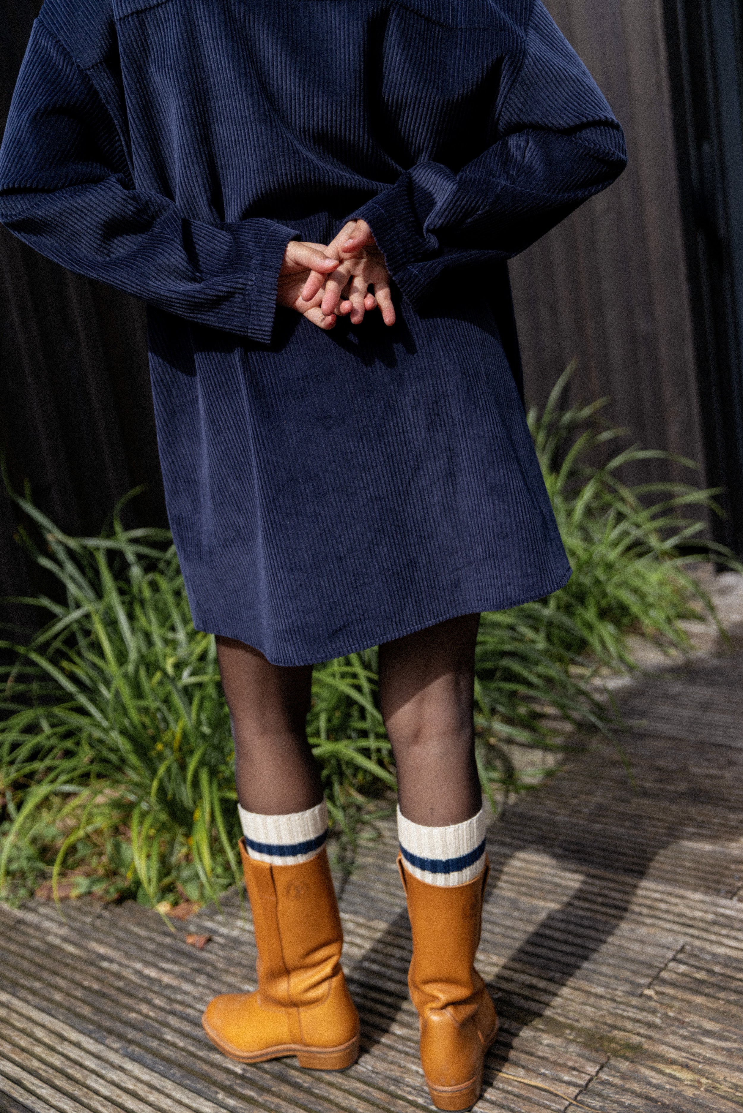Robe Vareuse velours marine