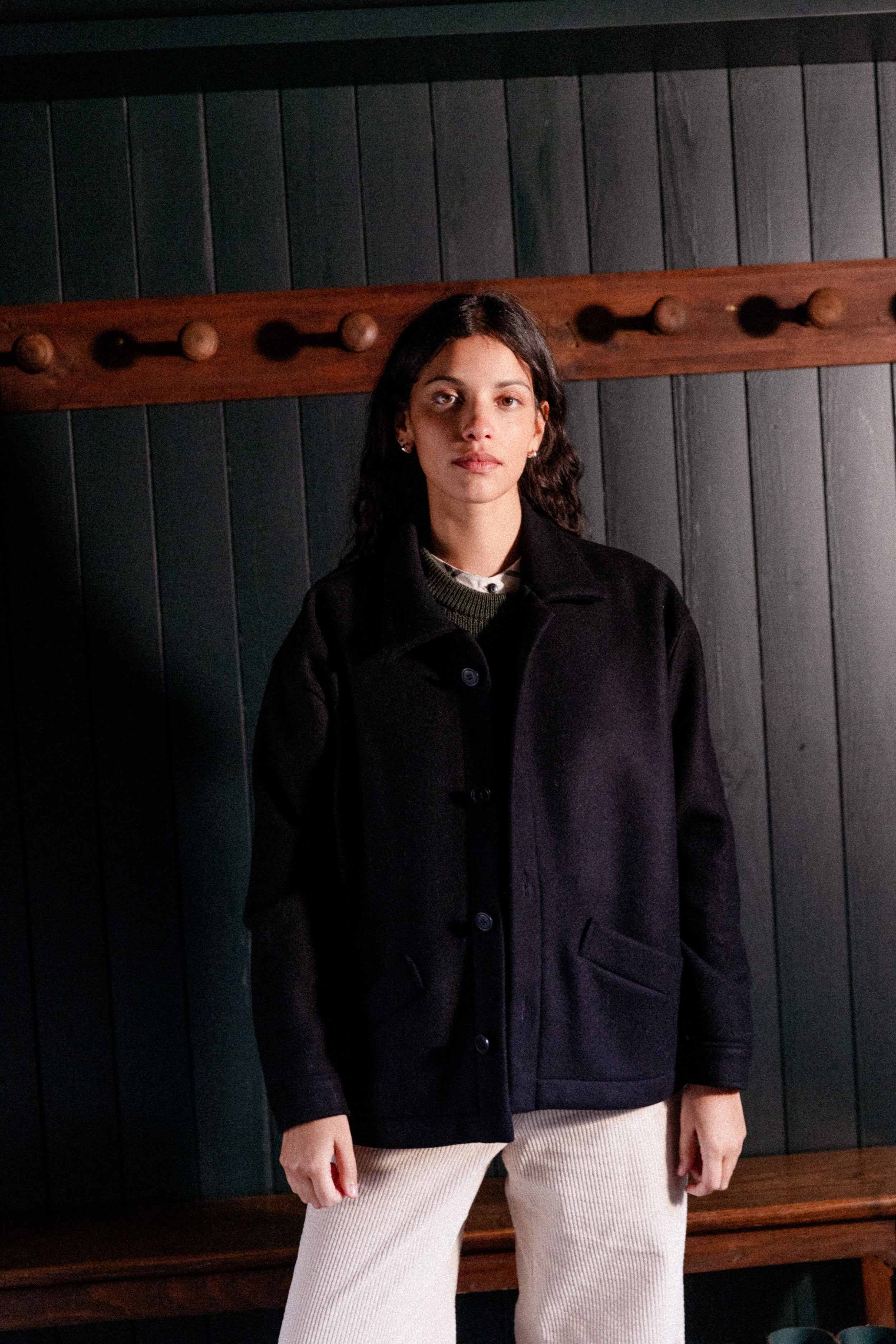 Veste teddy noire