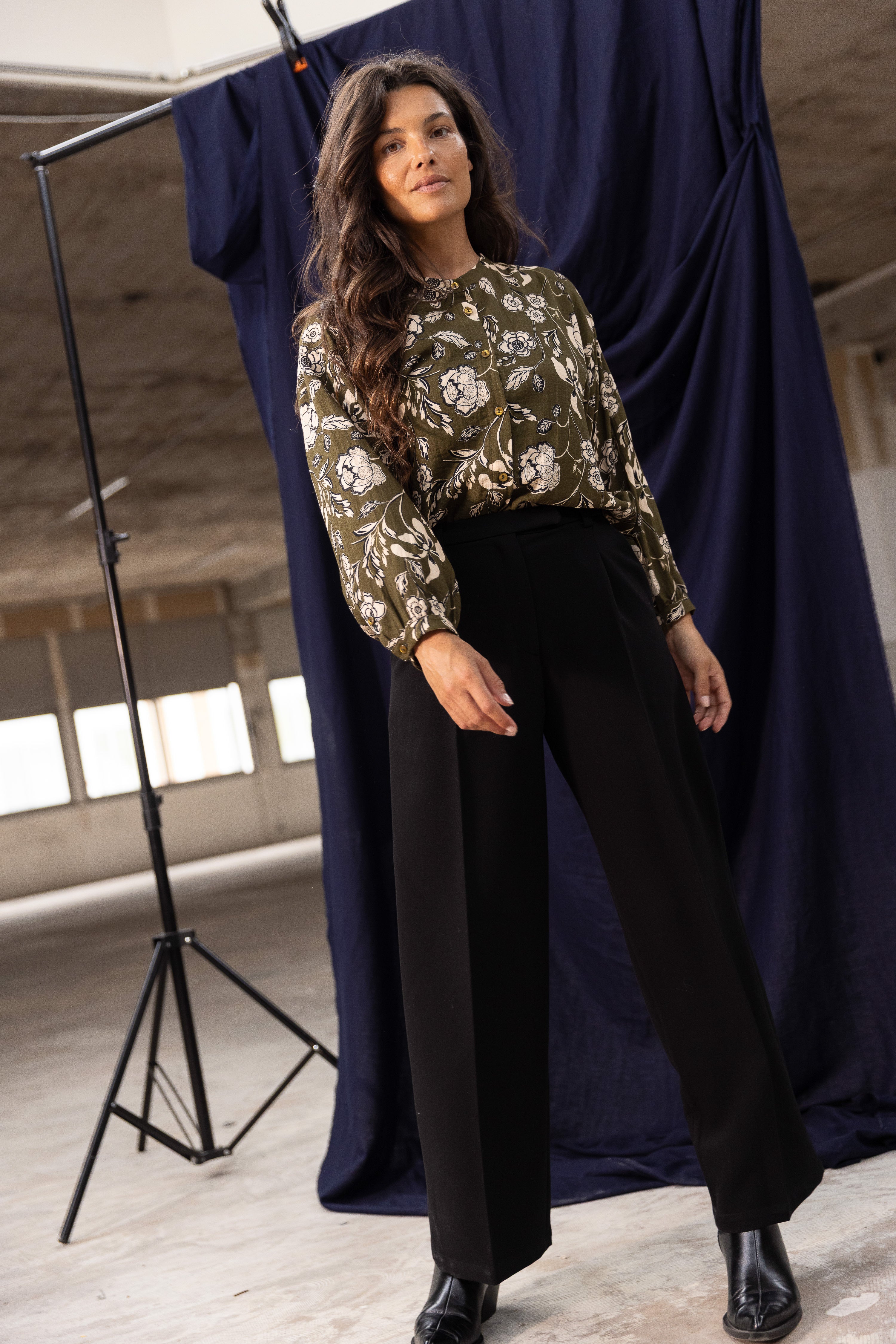 Pantalon Ă pinces Noir