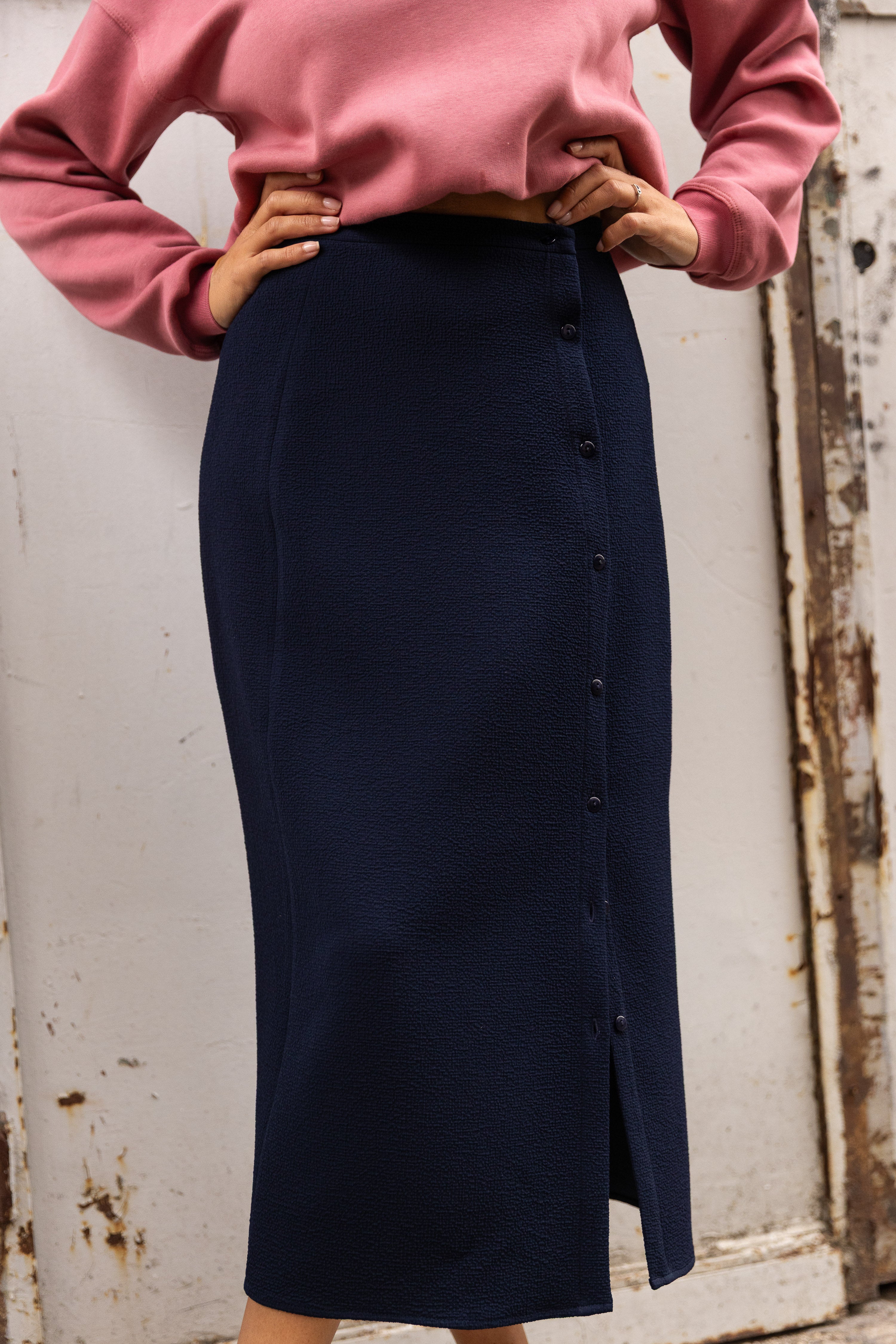 Fendue boutonnée Céleste