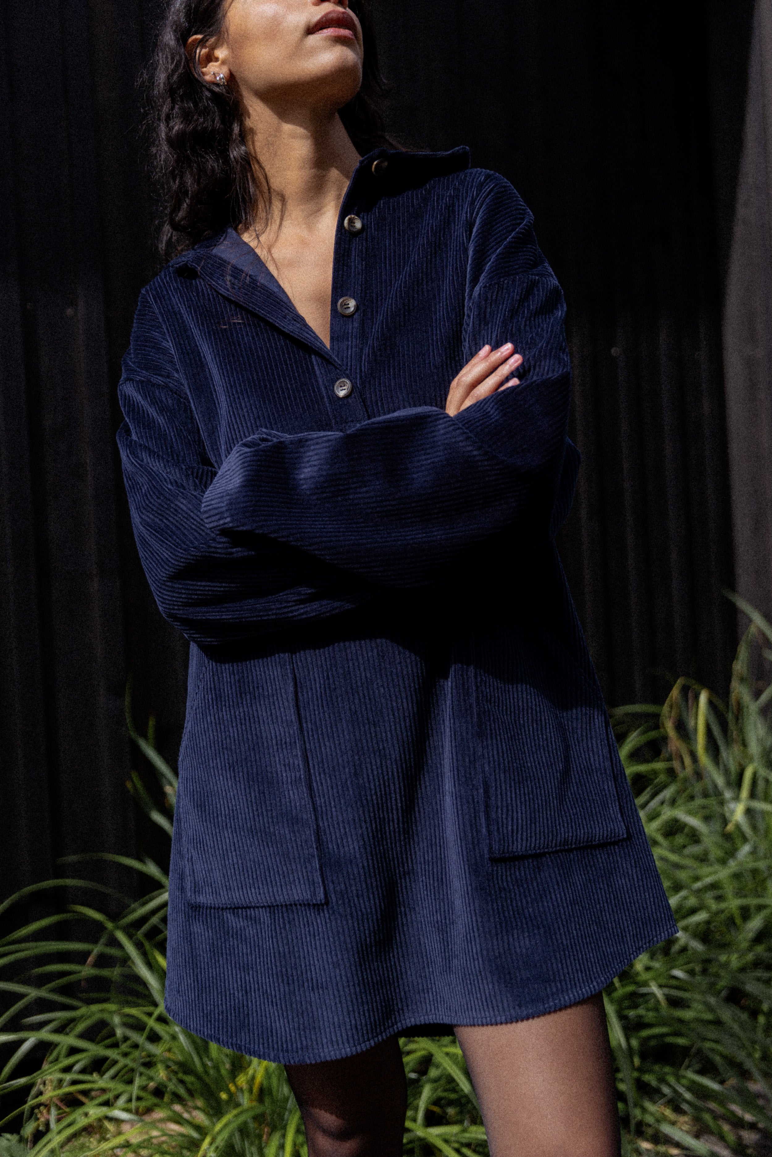 Robe Vareuse velours marine