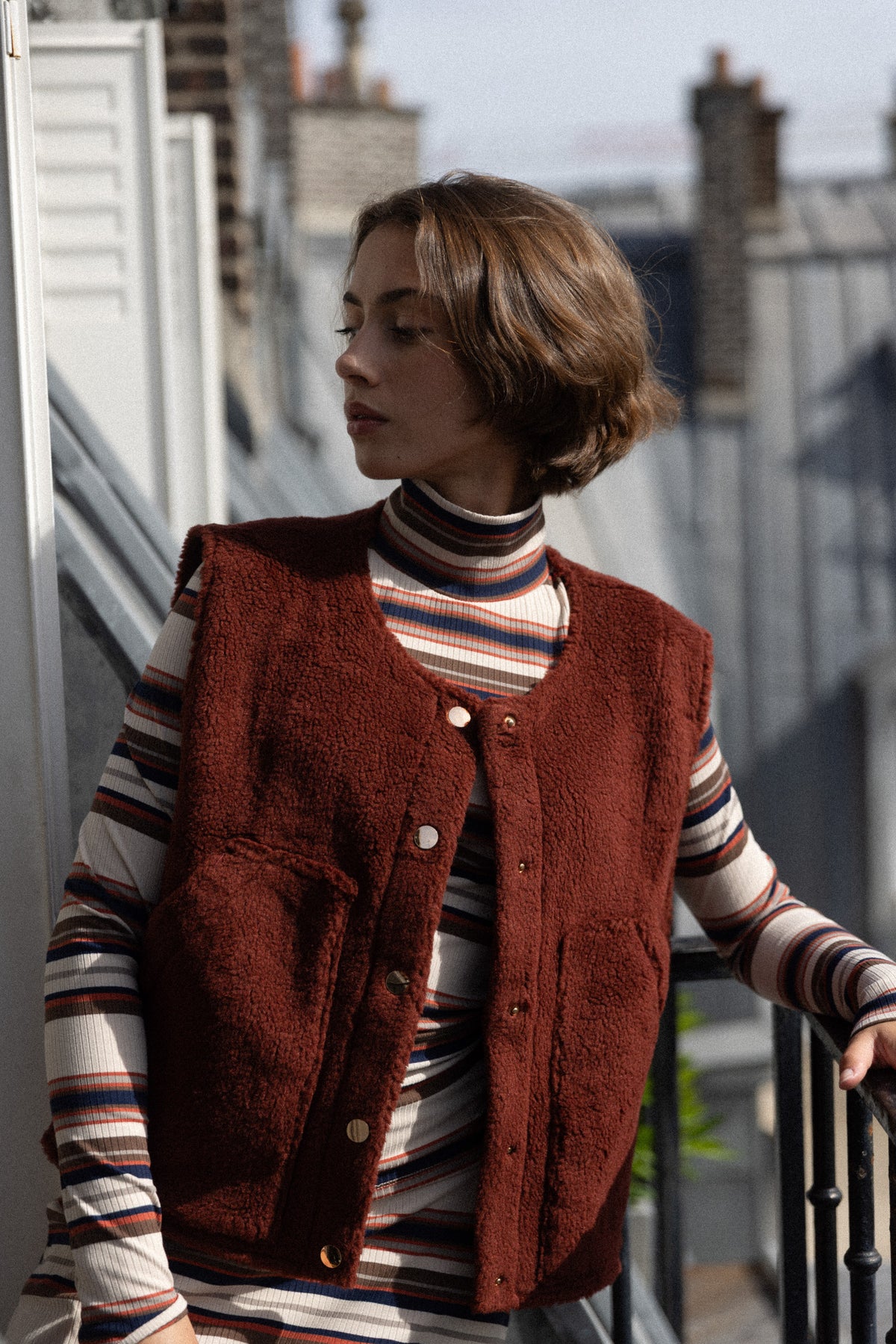 Gilet sans manches Brandy Brown