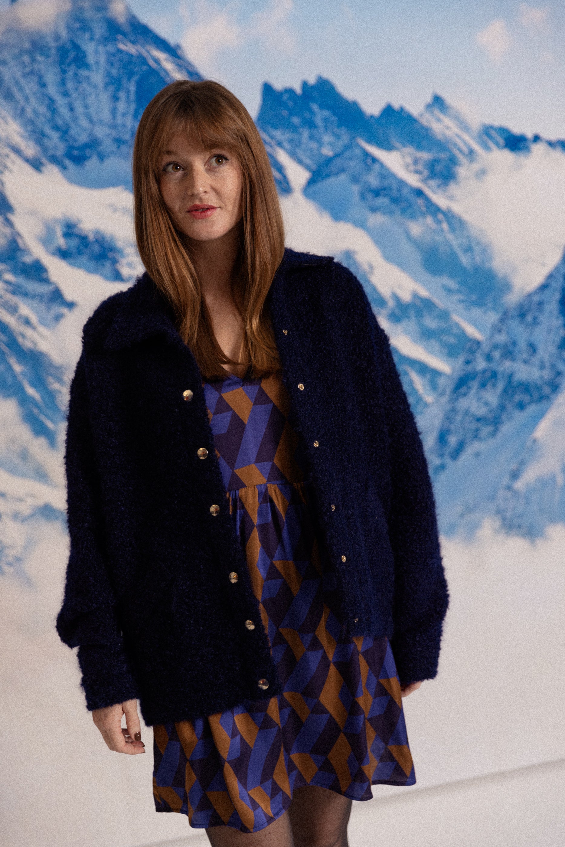 Vestido pequeño Prairie marino 