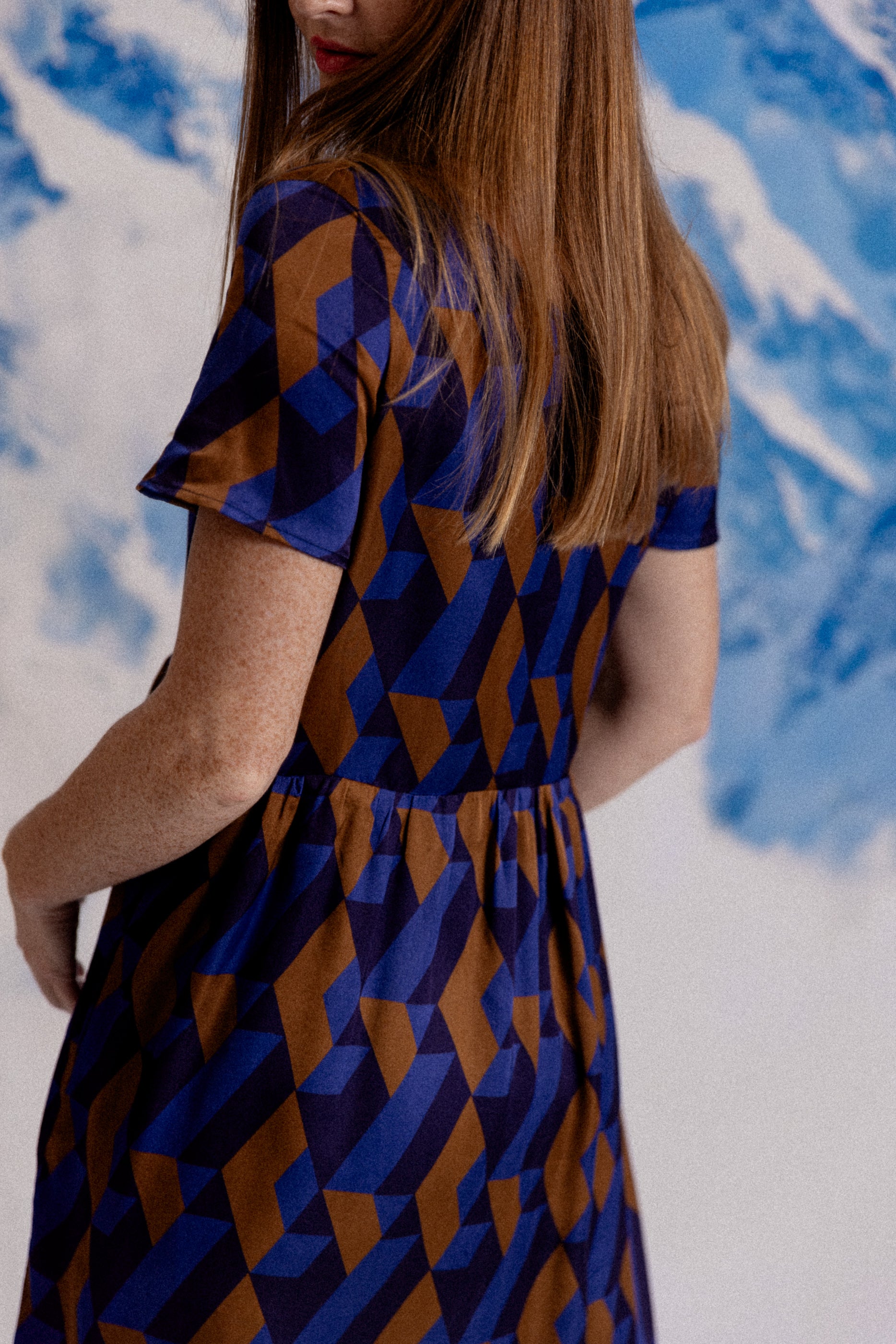 Vestido pequeño Prairie marino 