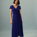 Robe portefeuille Invitée Bleu électrique