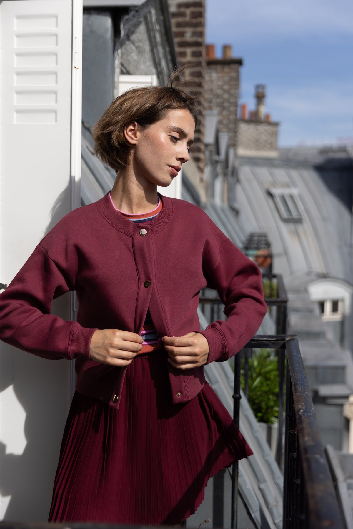 Cardigan bordeaux