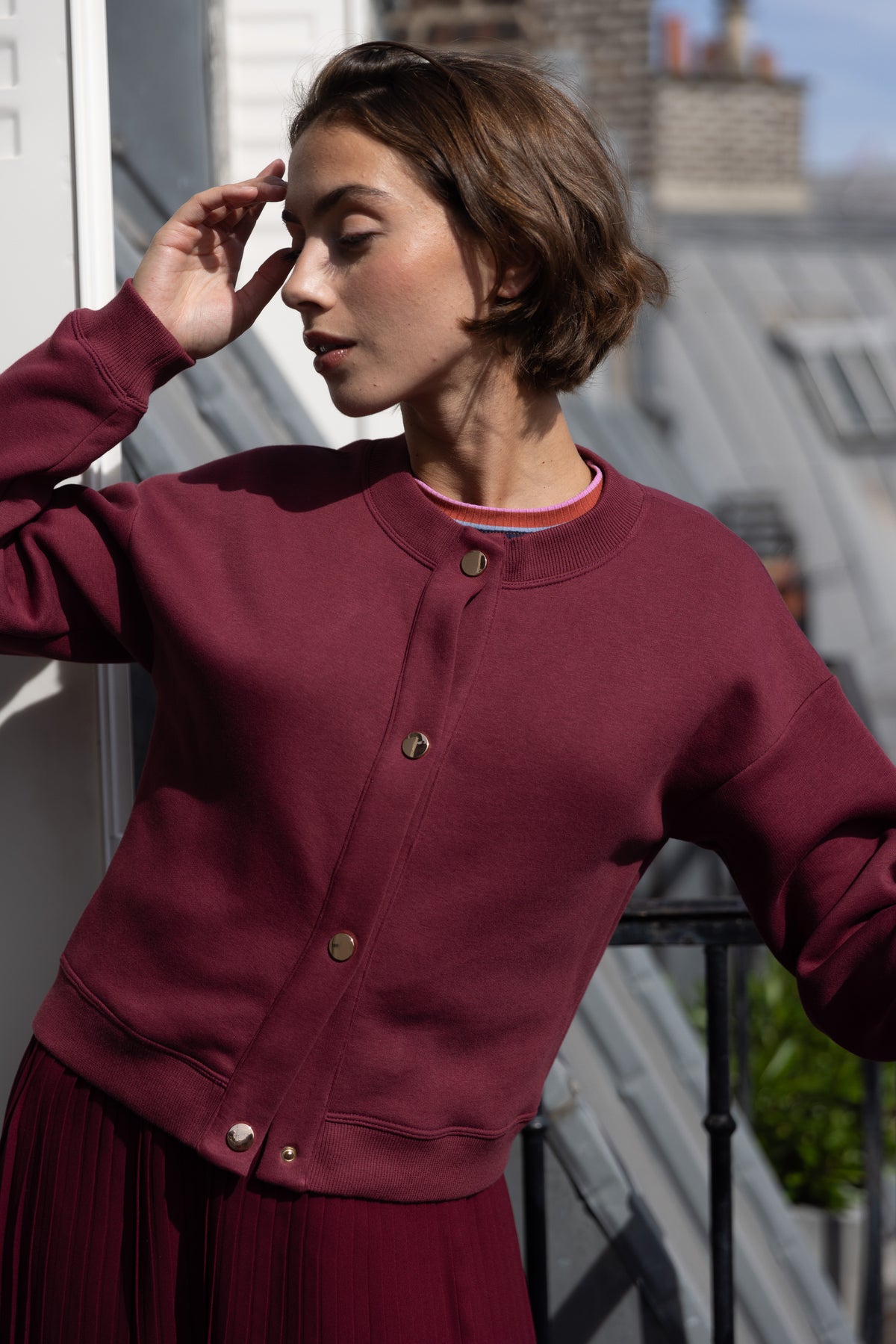 Cardigan bordeaux