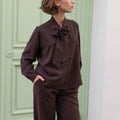 Pantalon à pinces expresso