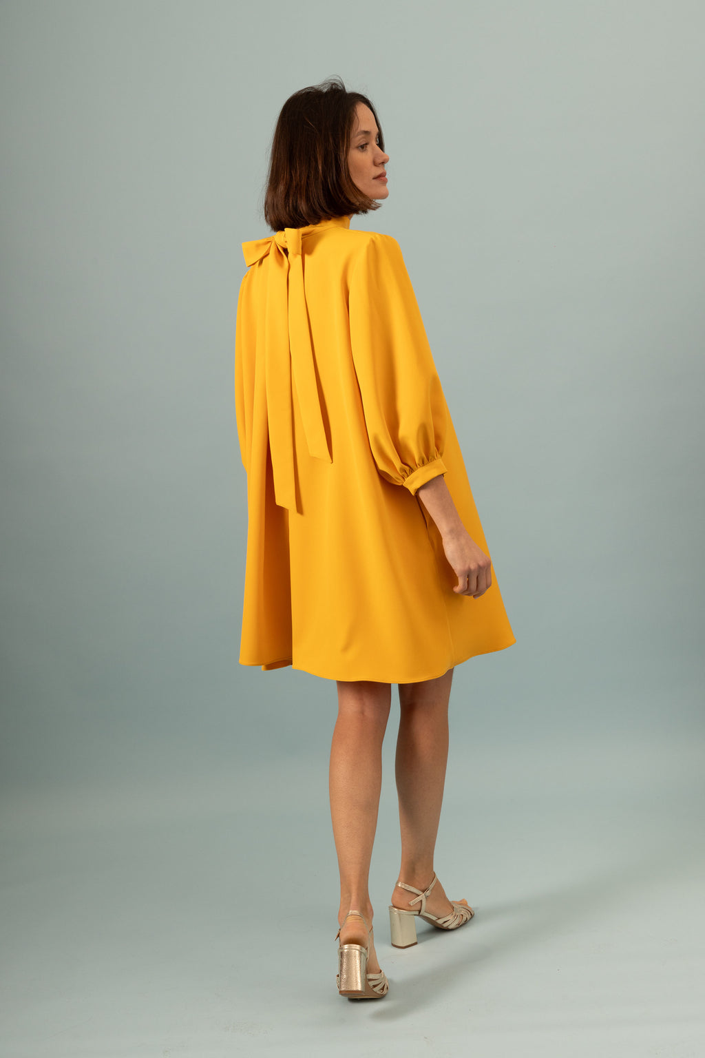 Robe Baby Doll Invitée Ocre