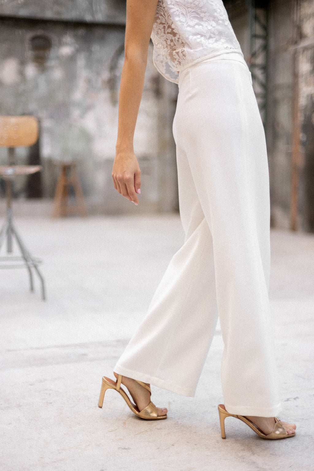 Pantalon ample mariée