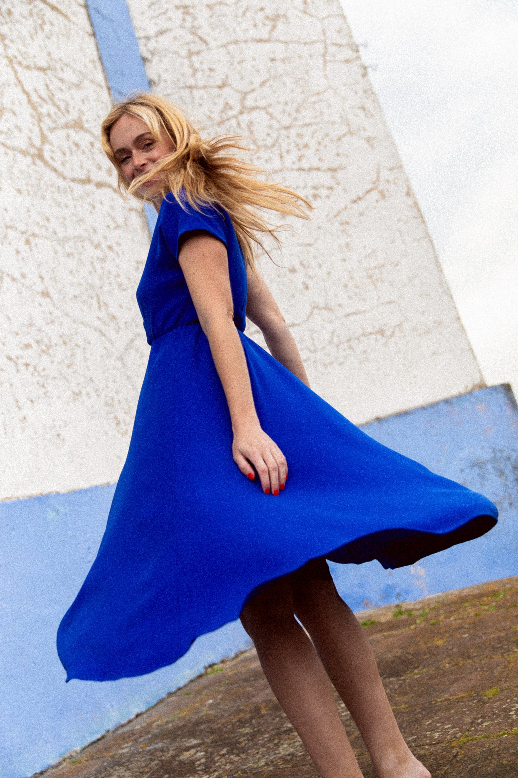 blue kimono dress 