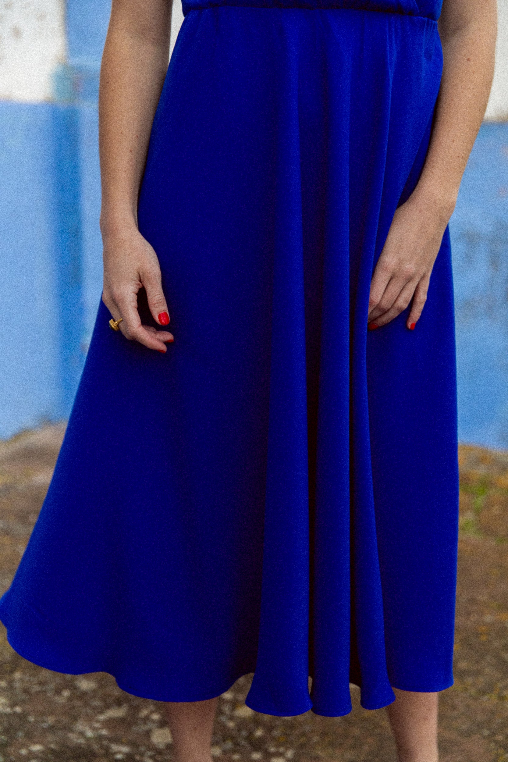 blue kimono dress 