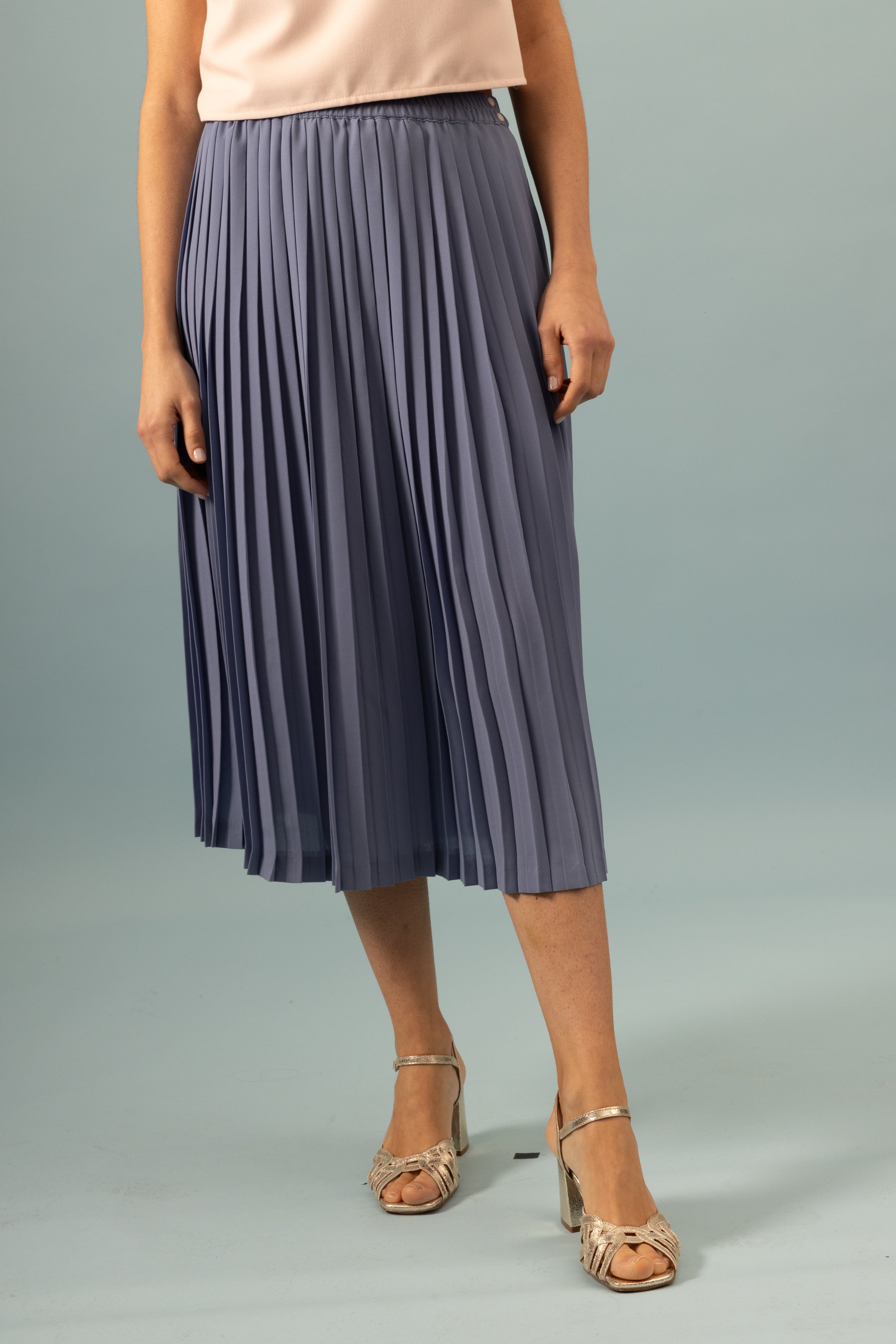 Jupe plissée midi orage