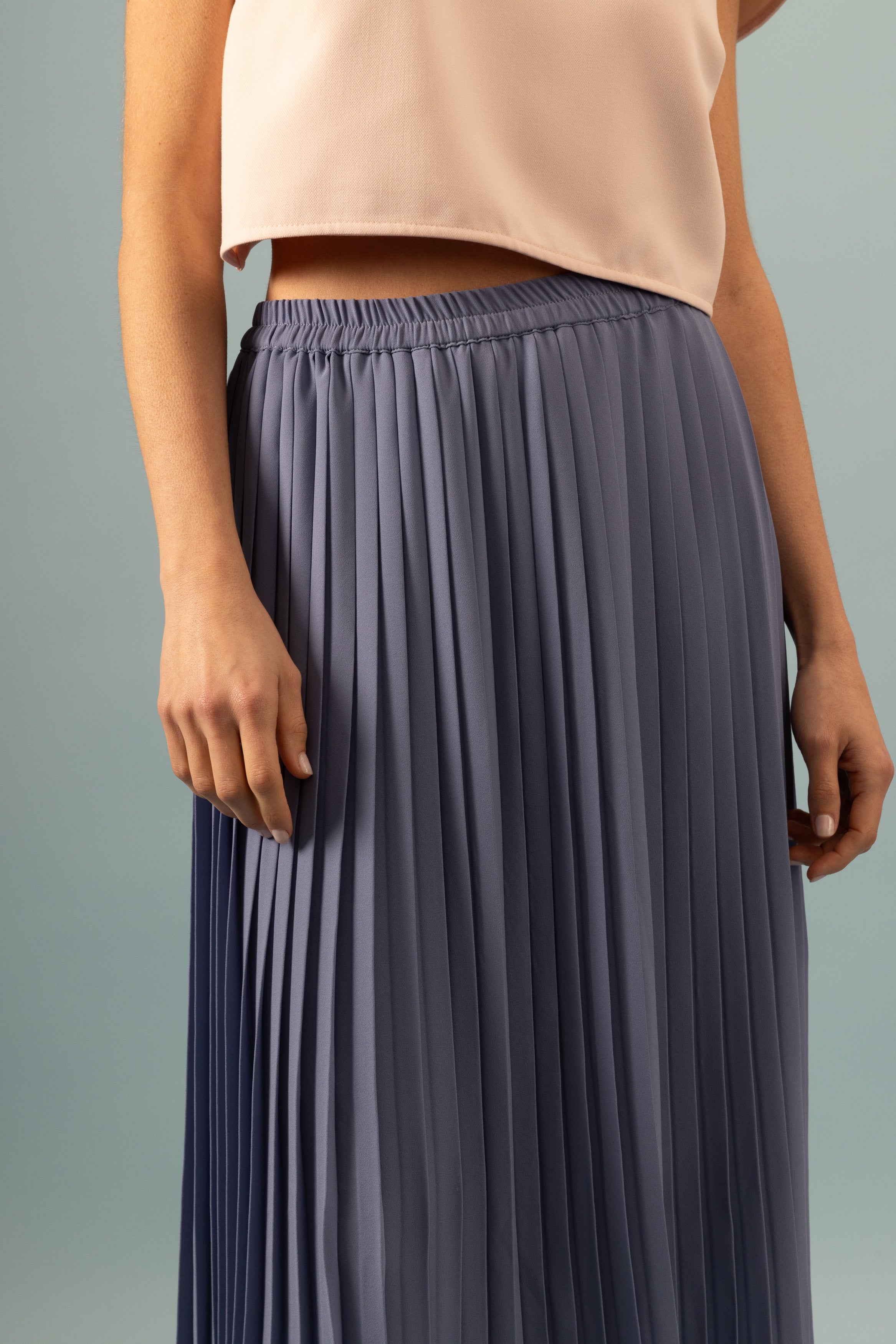 Jupe plissée midi orage