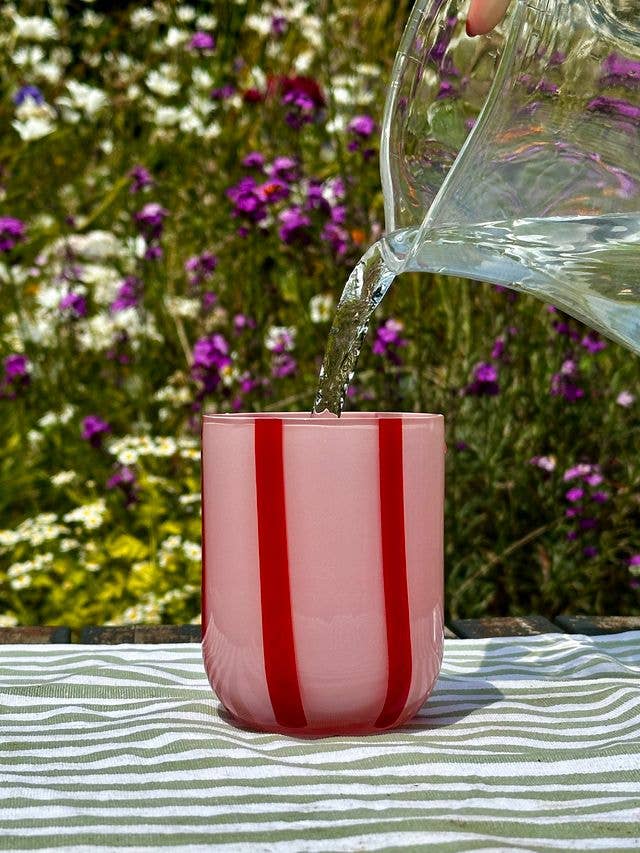 Atina Glassware - Pink and Red