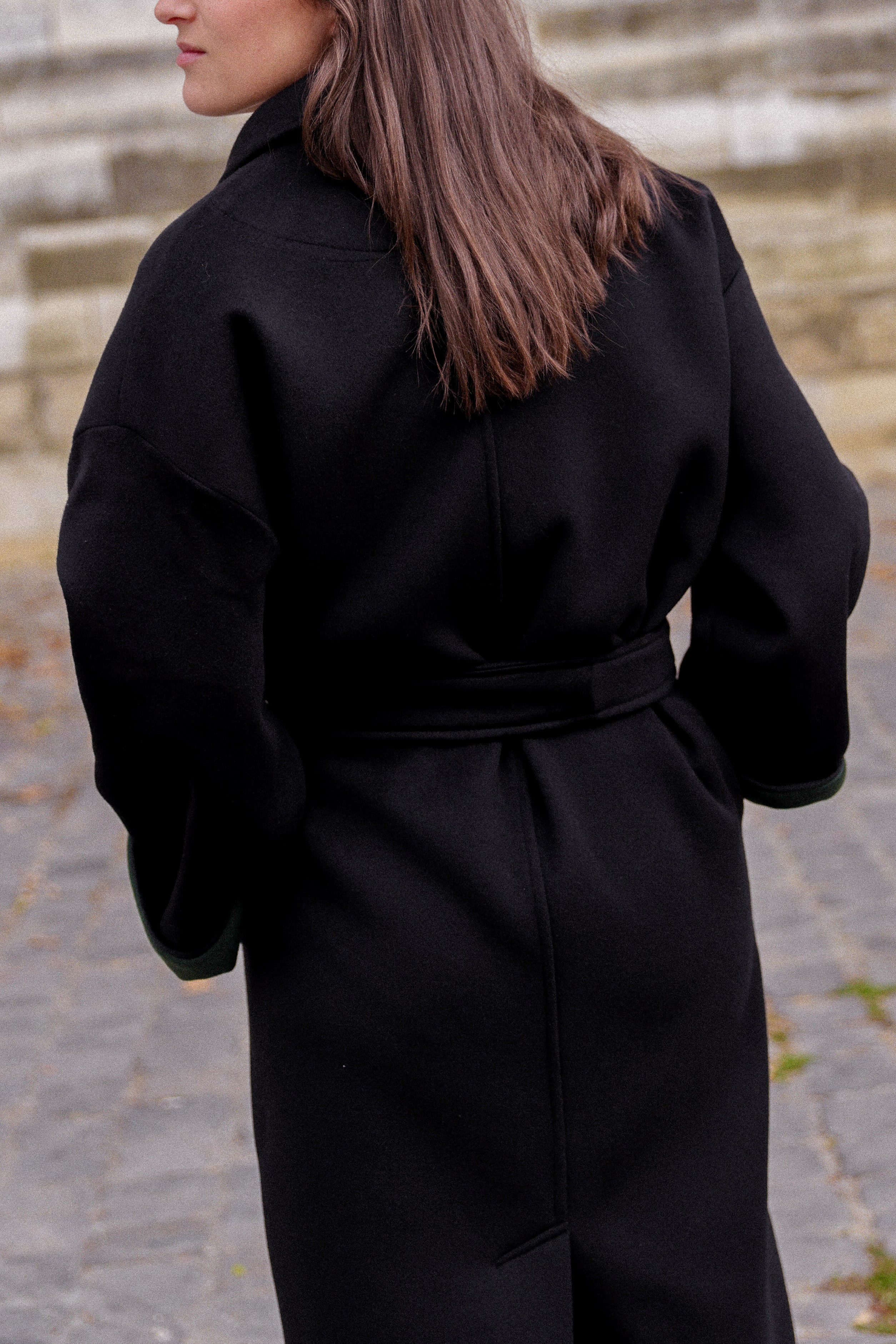 Manteau oversize noir