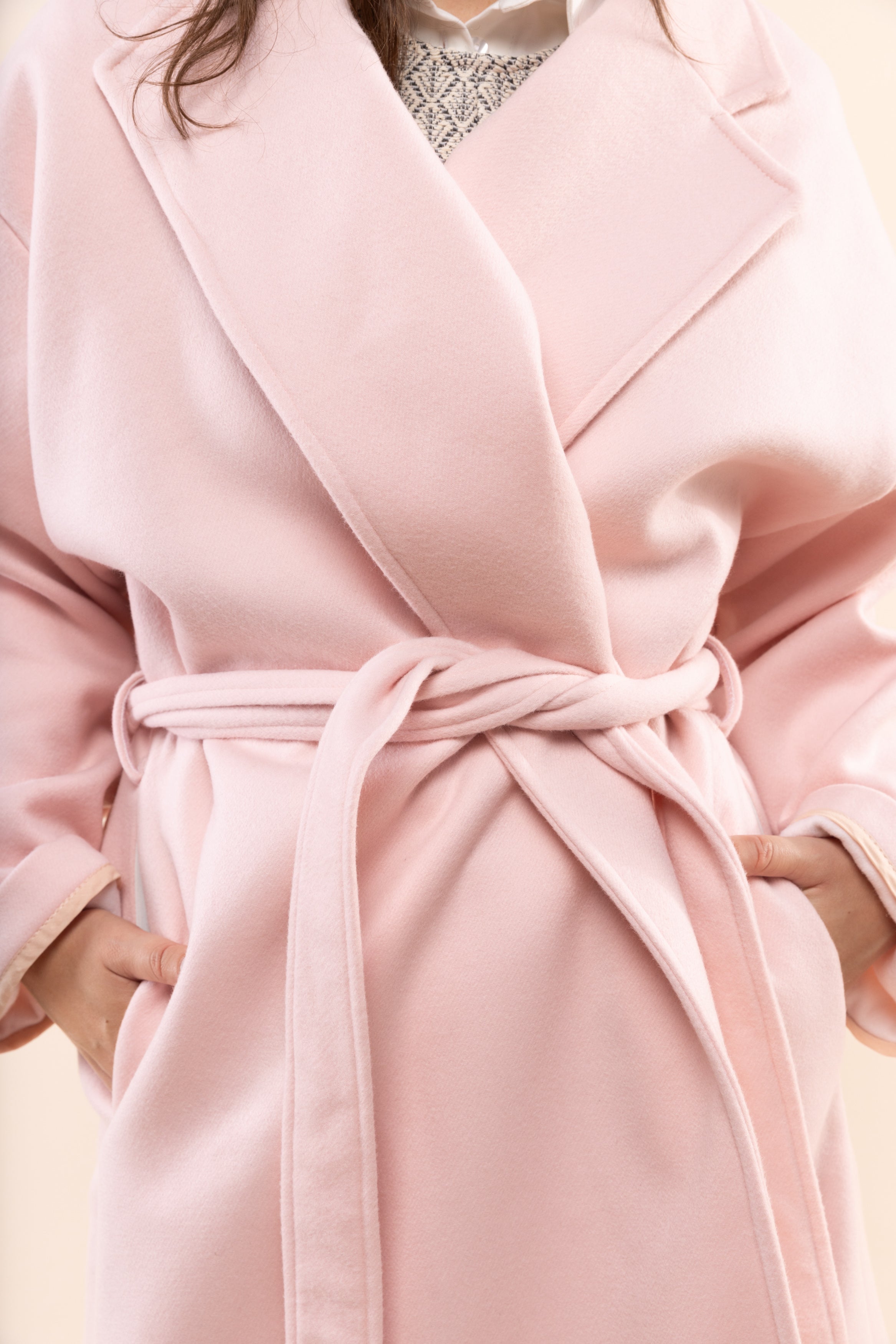 Manteau oversize rose