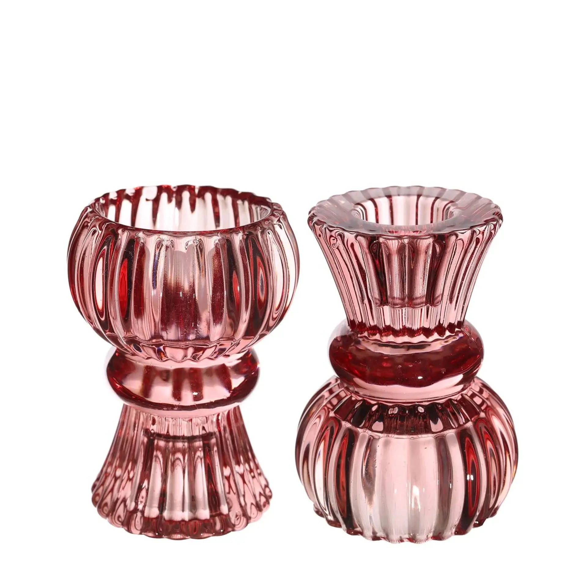 Nora Candle Holder Duo - Red