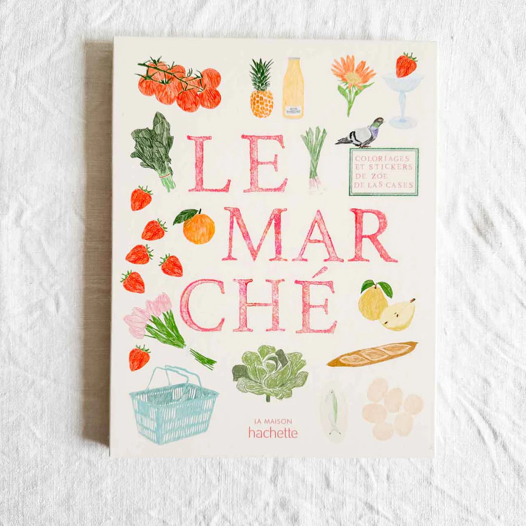 Carnet de coloriages et de stickers / Le Marché