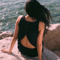 Crop top carbone