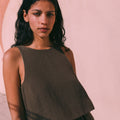 Crop top kaki