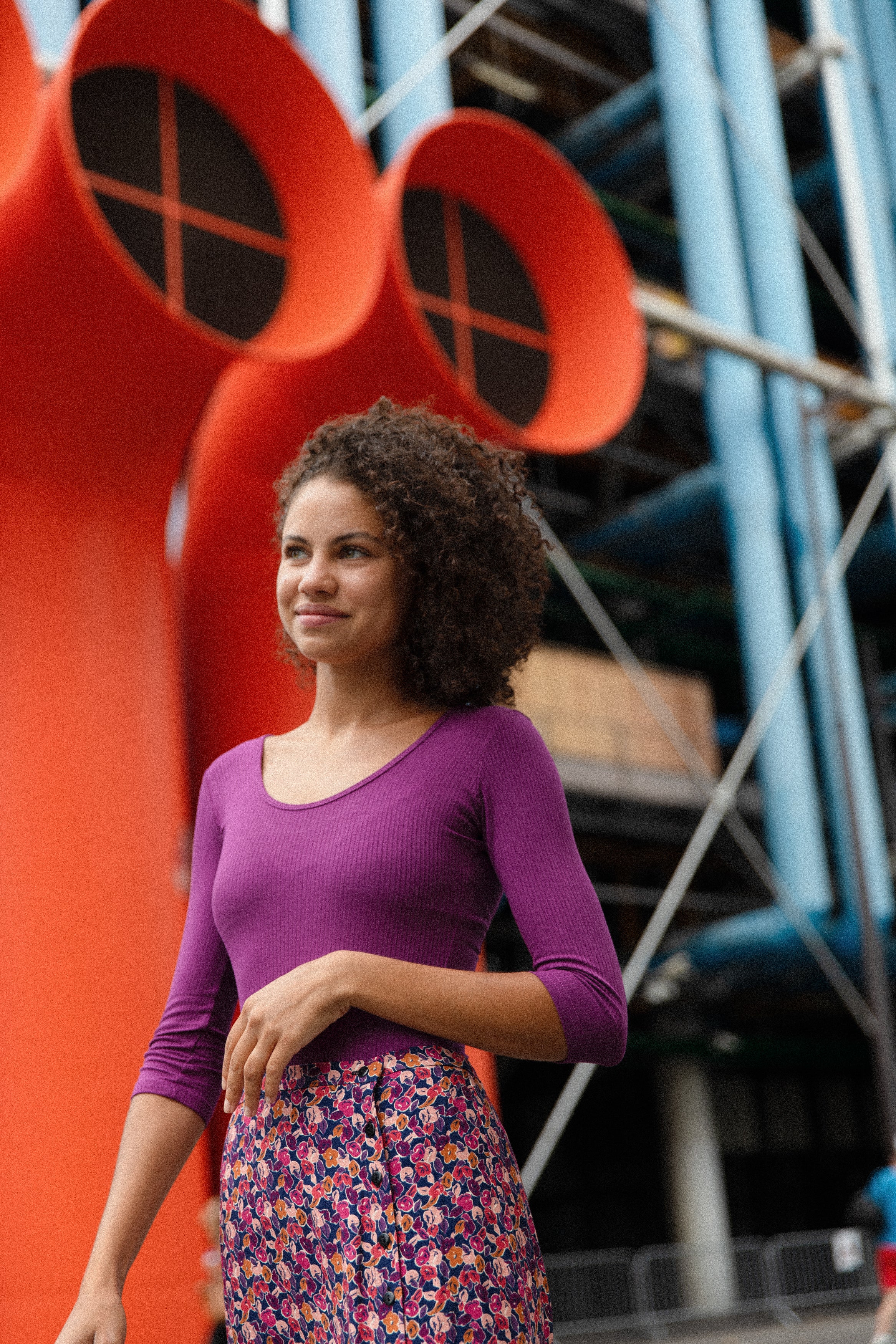 Black Round-neck bodysuit 