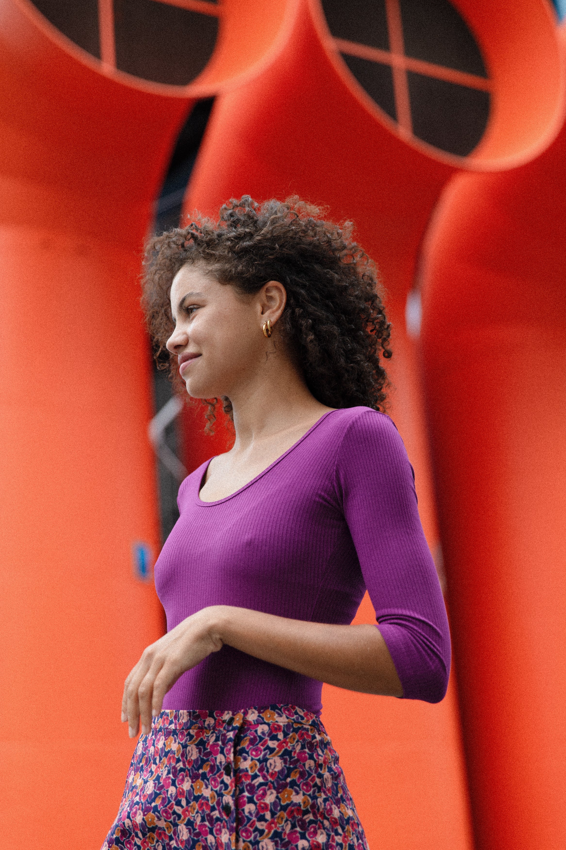 Black Round-neck bodysuit 
