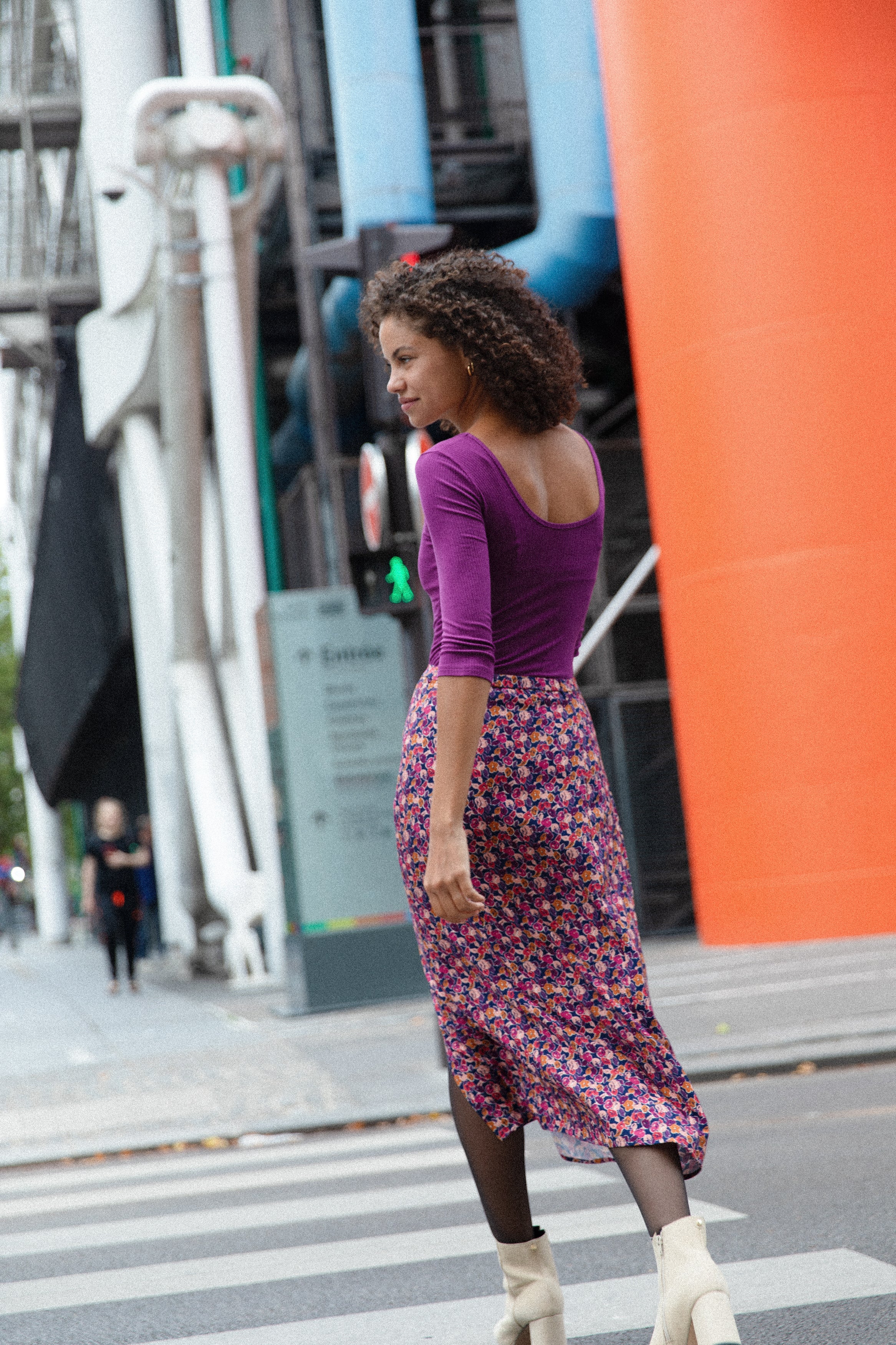 Black Round-neck bodysuit 