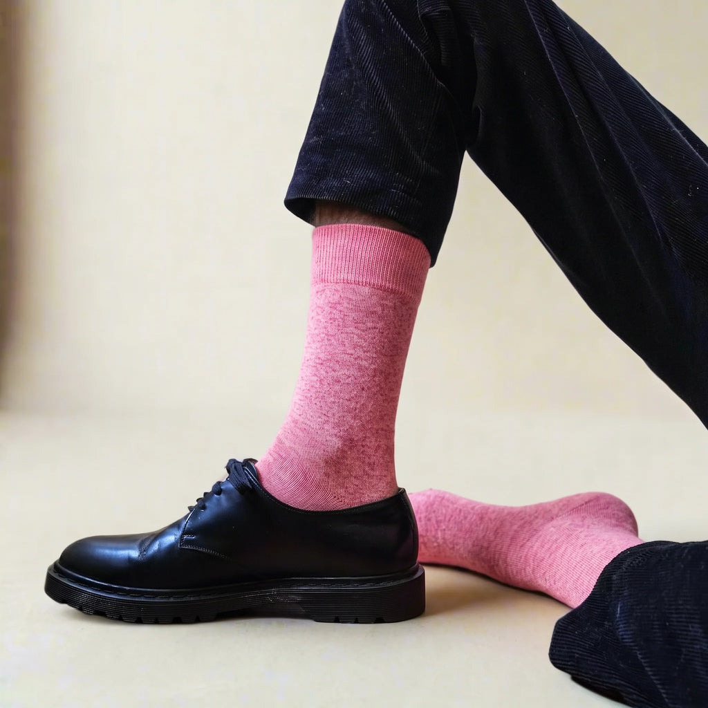 Chaussettes en laine Merinos | Rose
