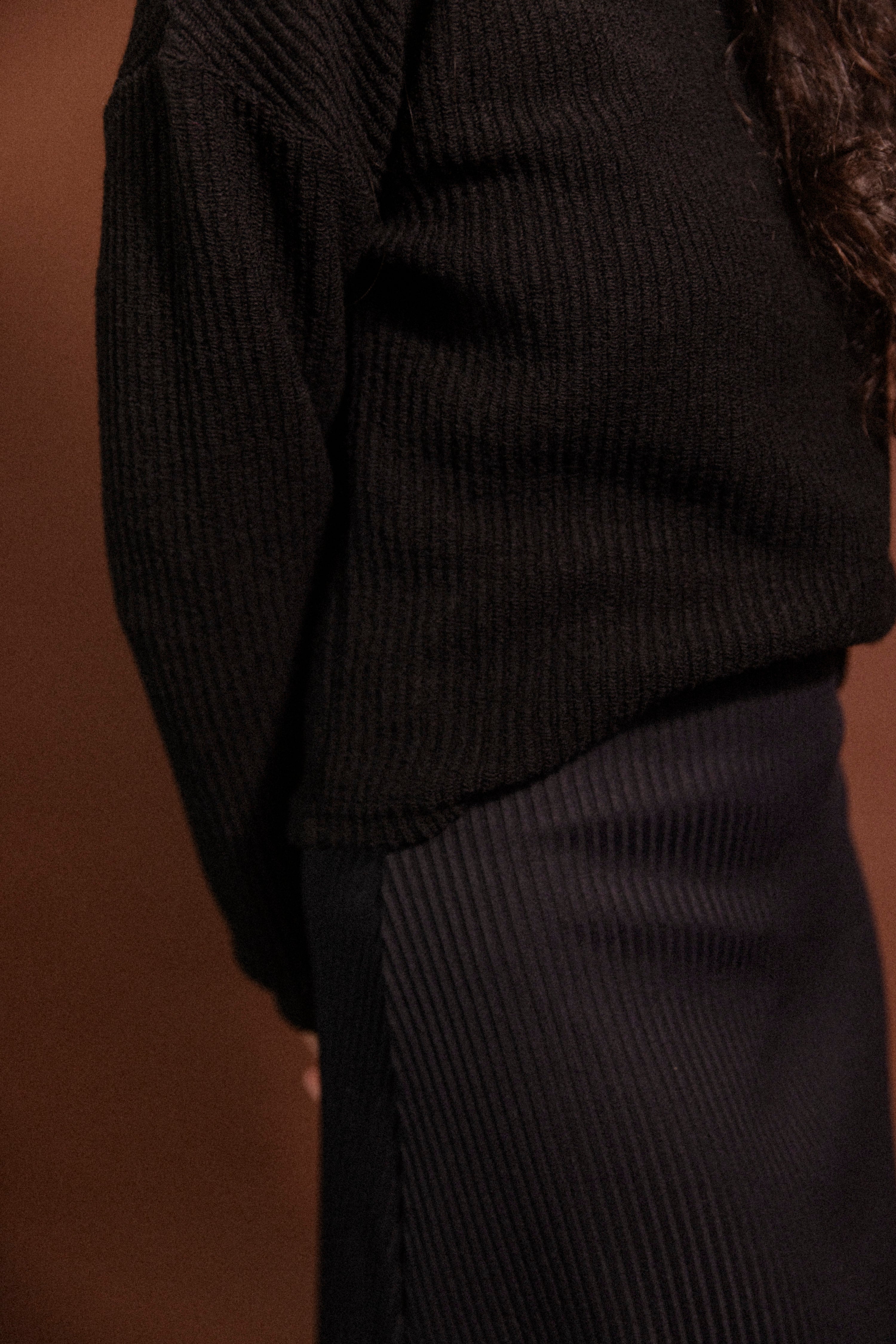 Pull col cheminé Mont Rainier noir