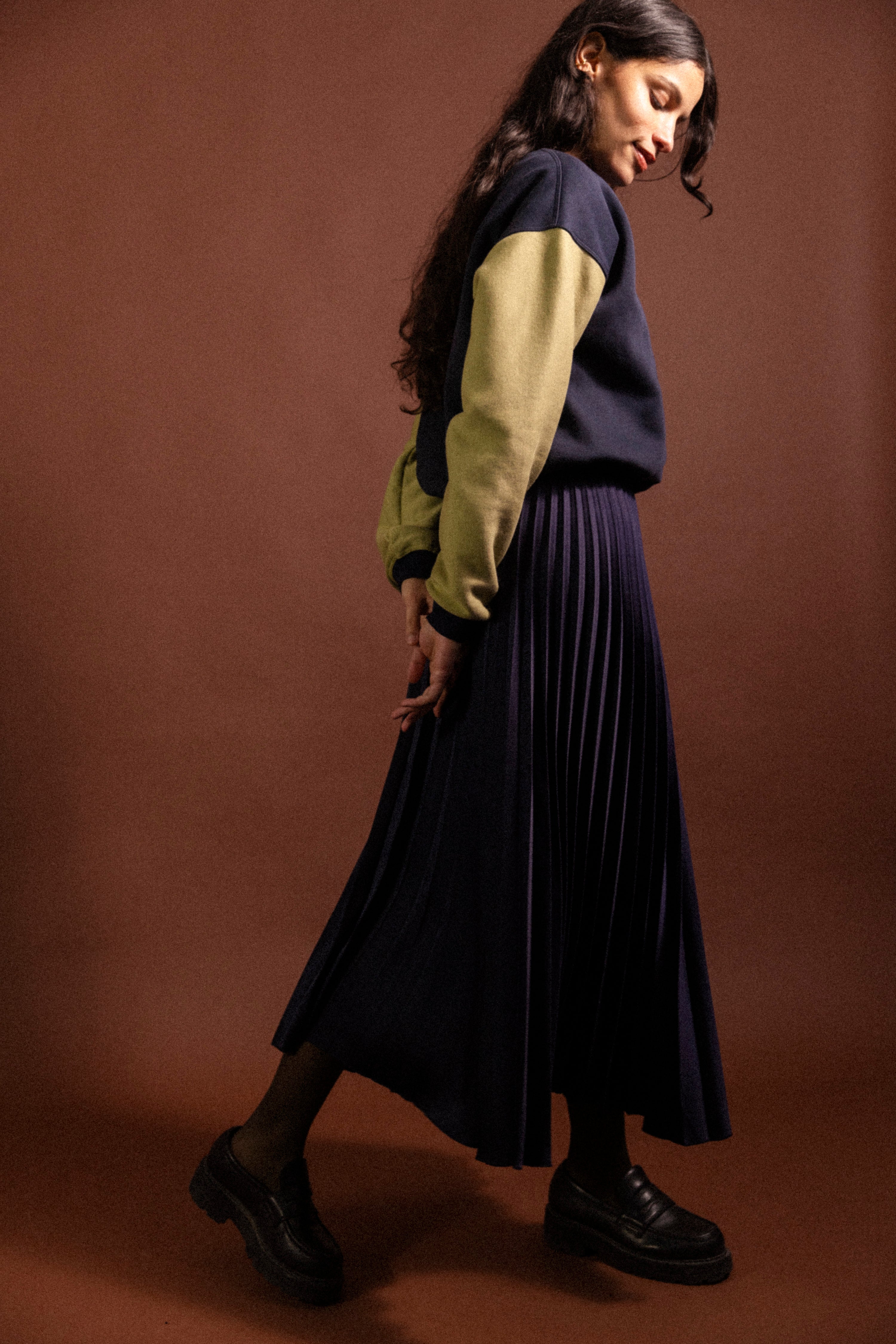 Jupe plissée soleil Abysses