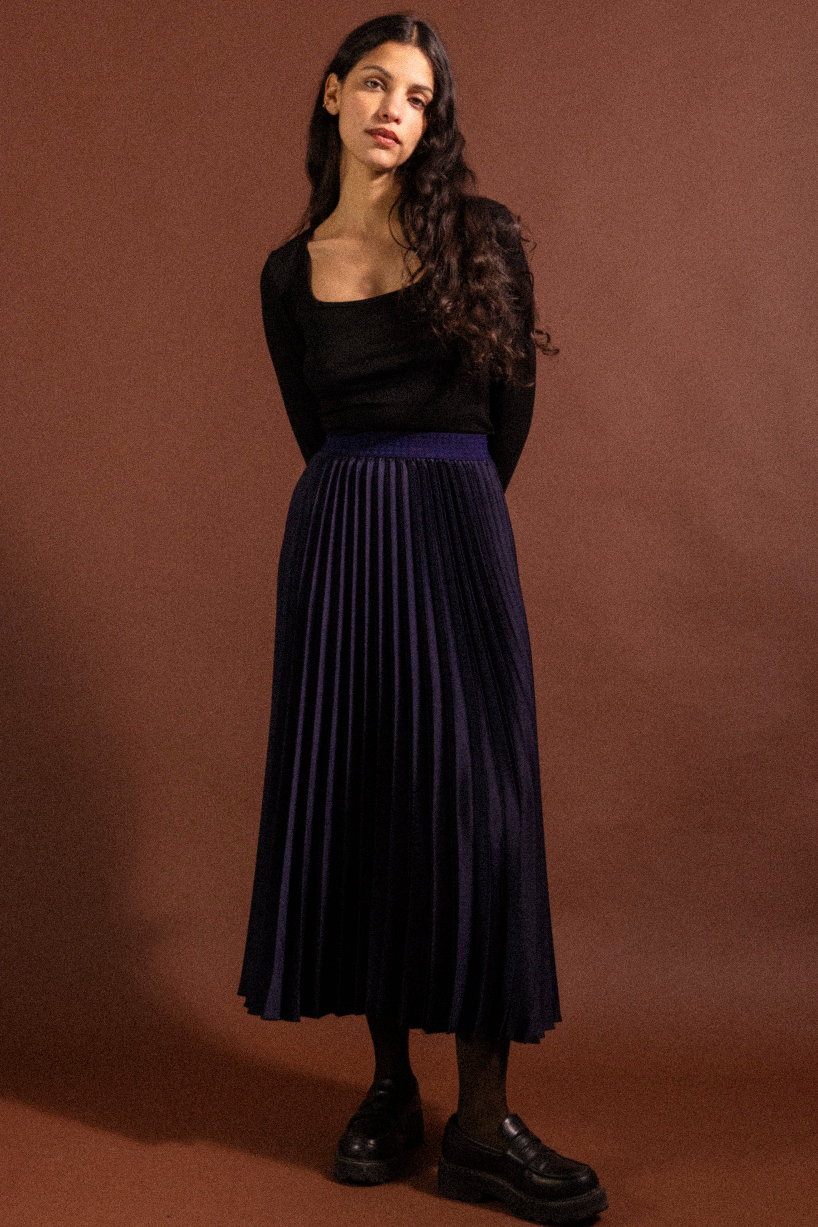 Jupe plissée soleil Abysses