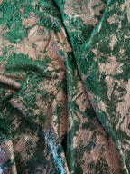 Coupon Maille lurex vert et doré