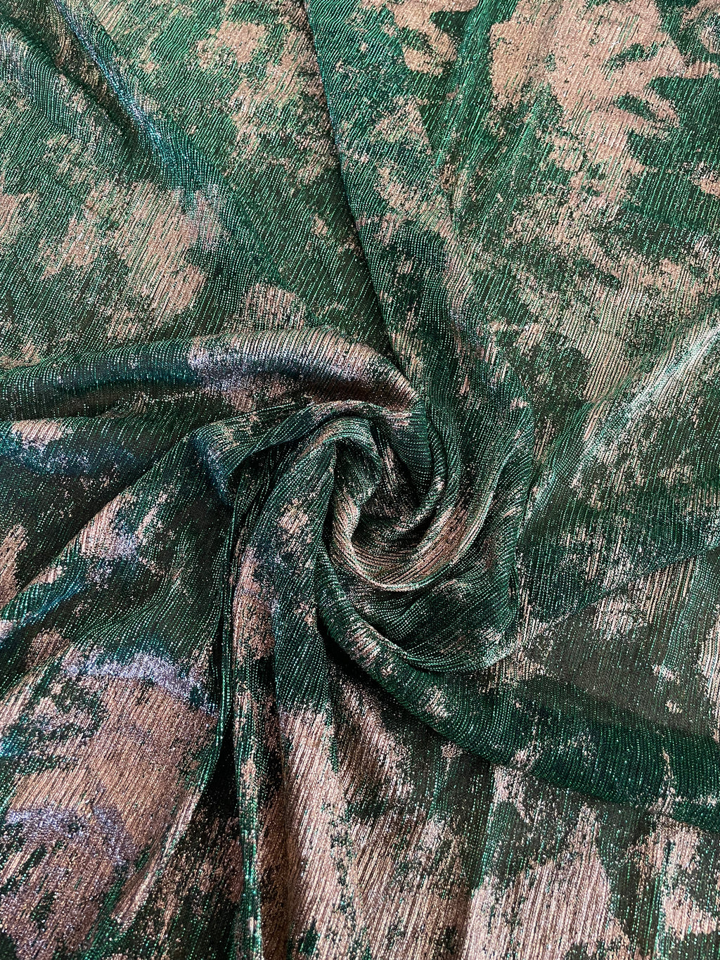 Coupon Maille lurex vert et doré