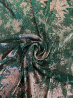 Coupon Maille lurex vert et doré