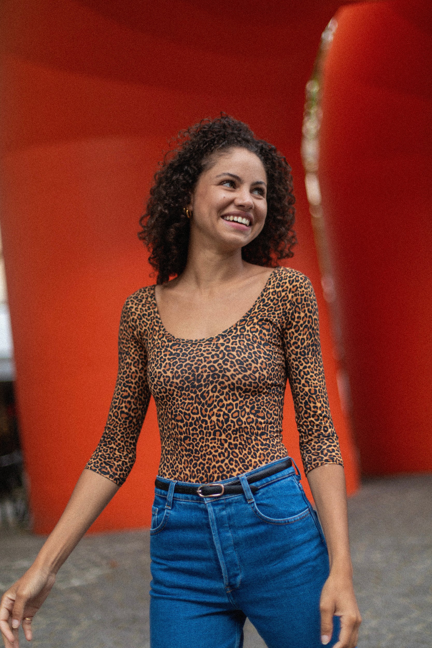 Body col rond léopard