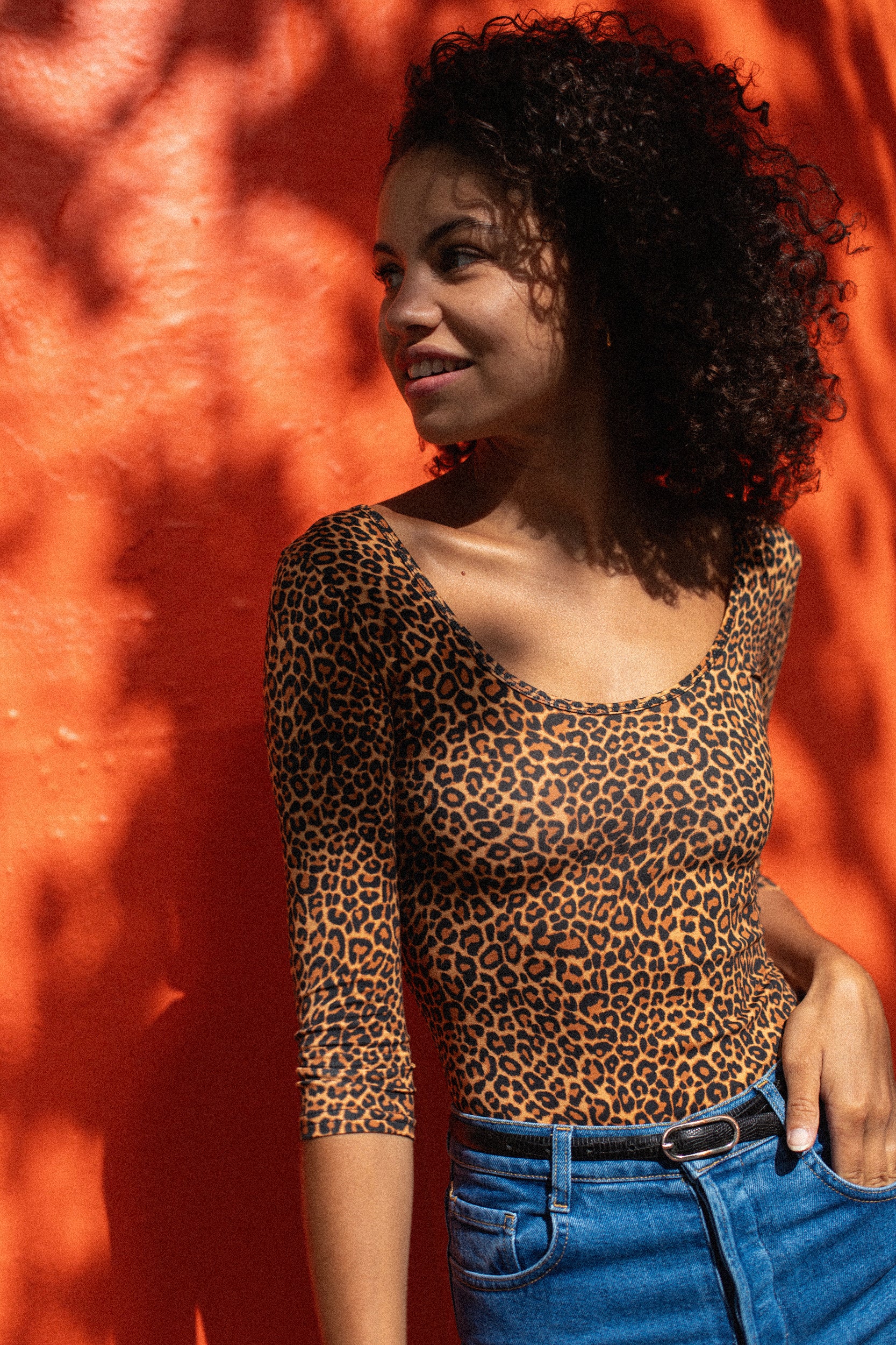 Body col rond léopard