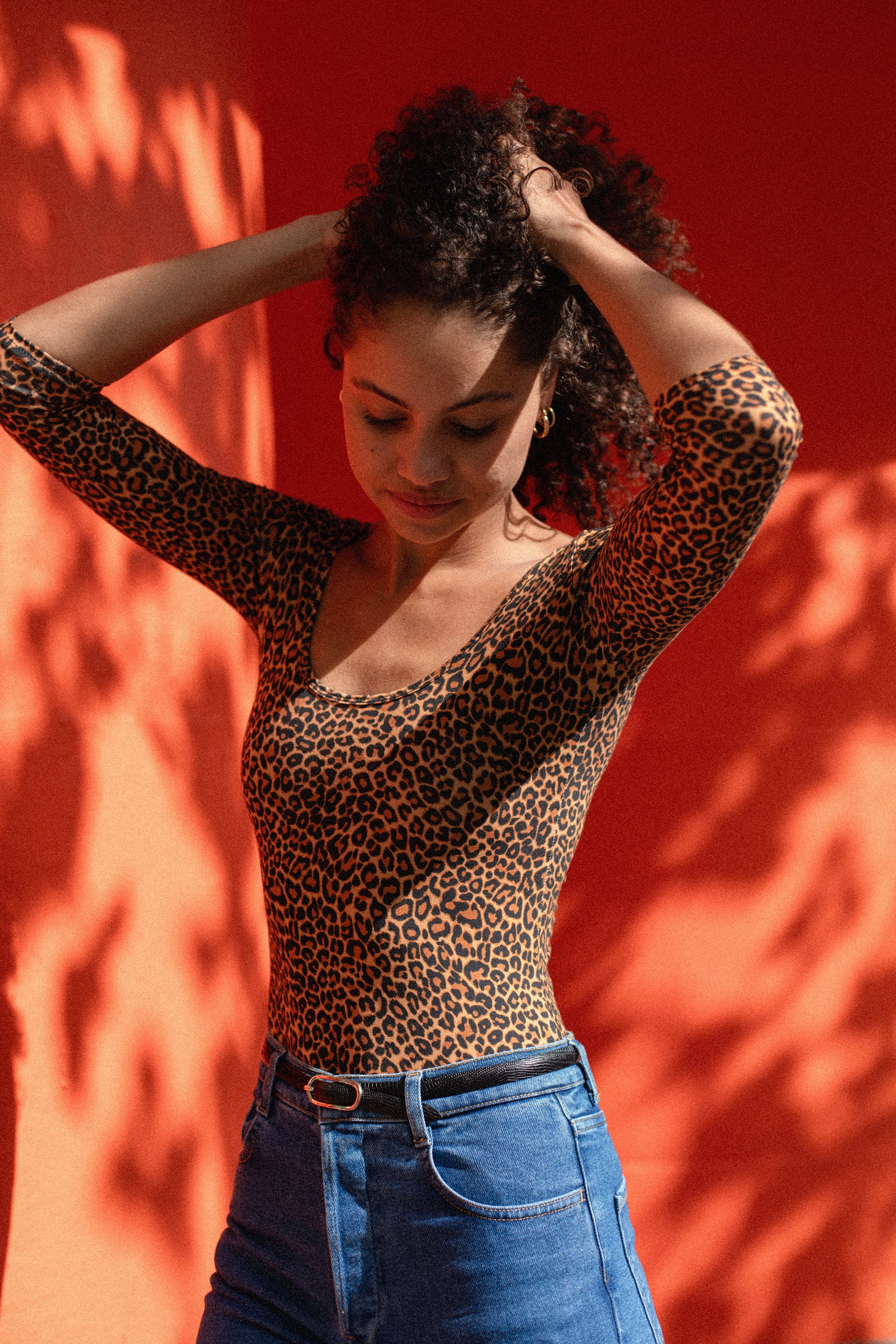 Body col rond léopard