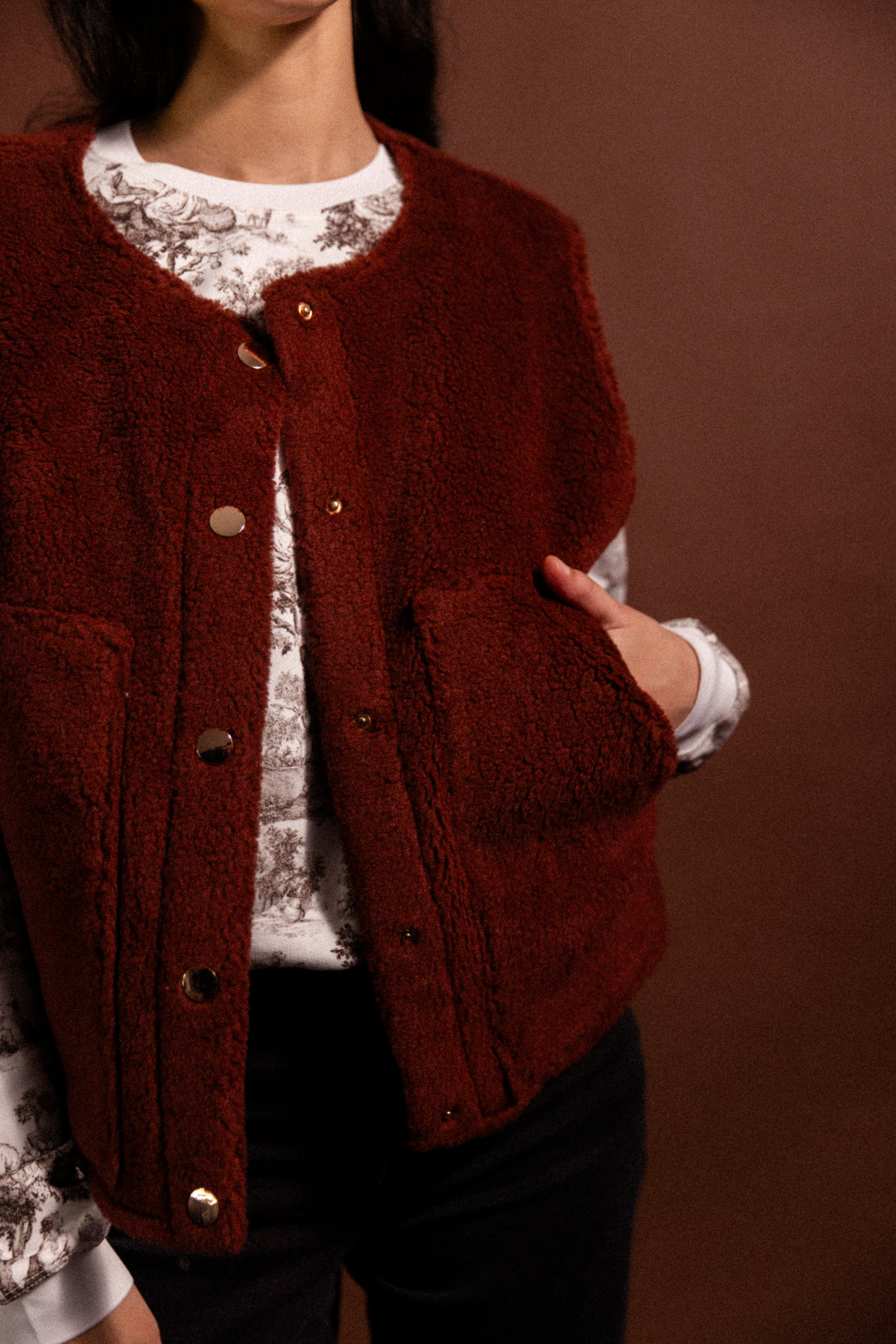 Gilet sans manches Brandy Brown