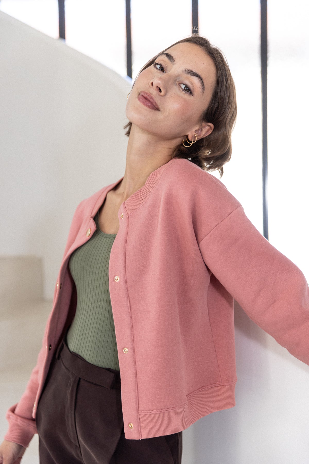 Cardigan Bois de Rose