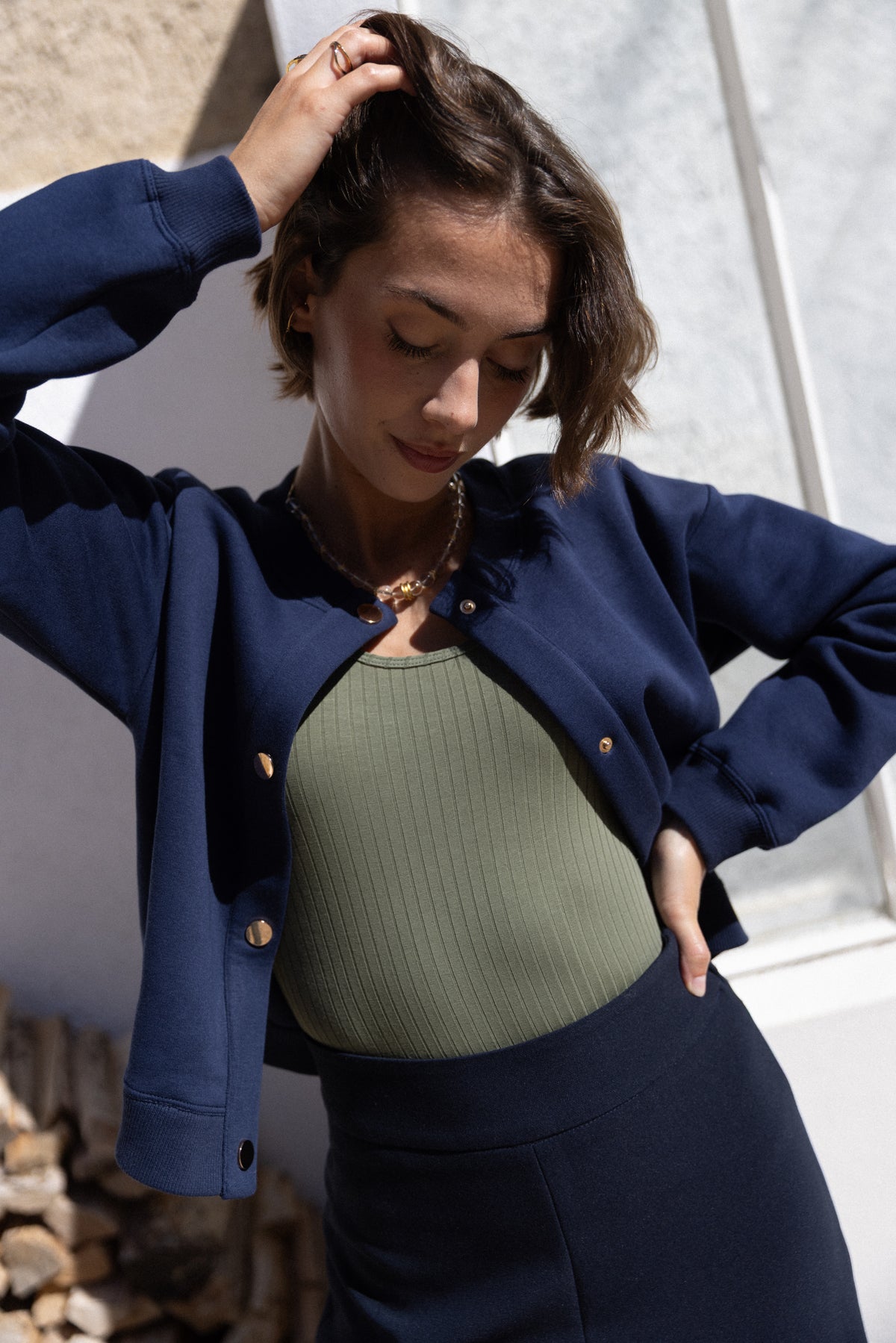Body col rond Olive